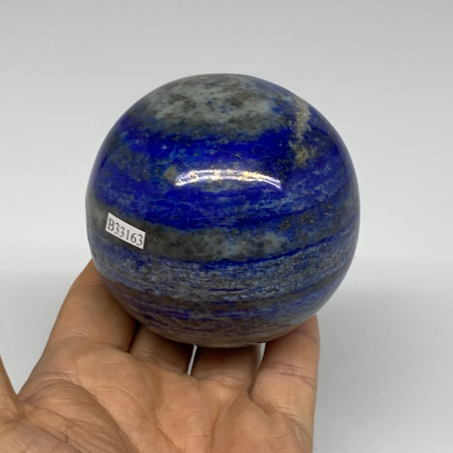 1.43 lbs, 2.9" (73mm), Lapis Lazuli Sphere Ball Gemstone @Afghanistan, B33163