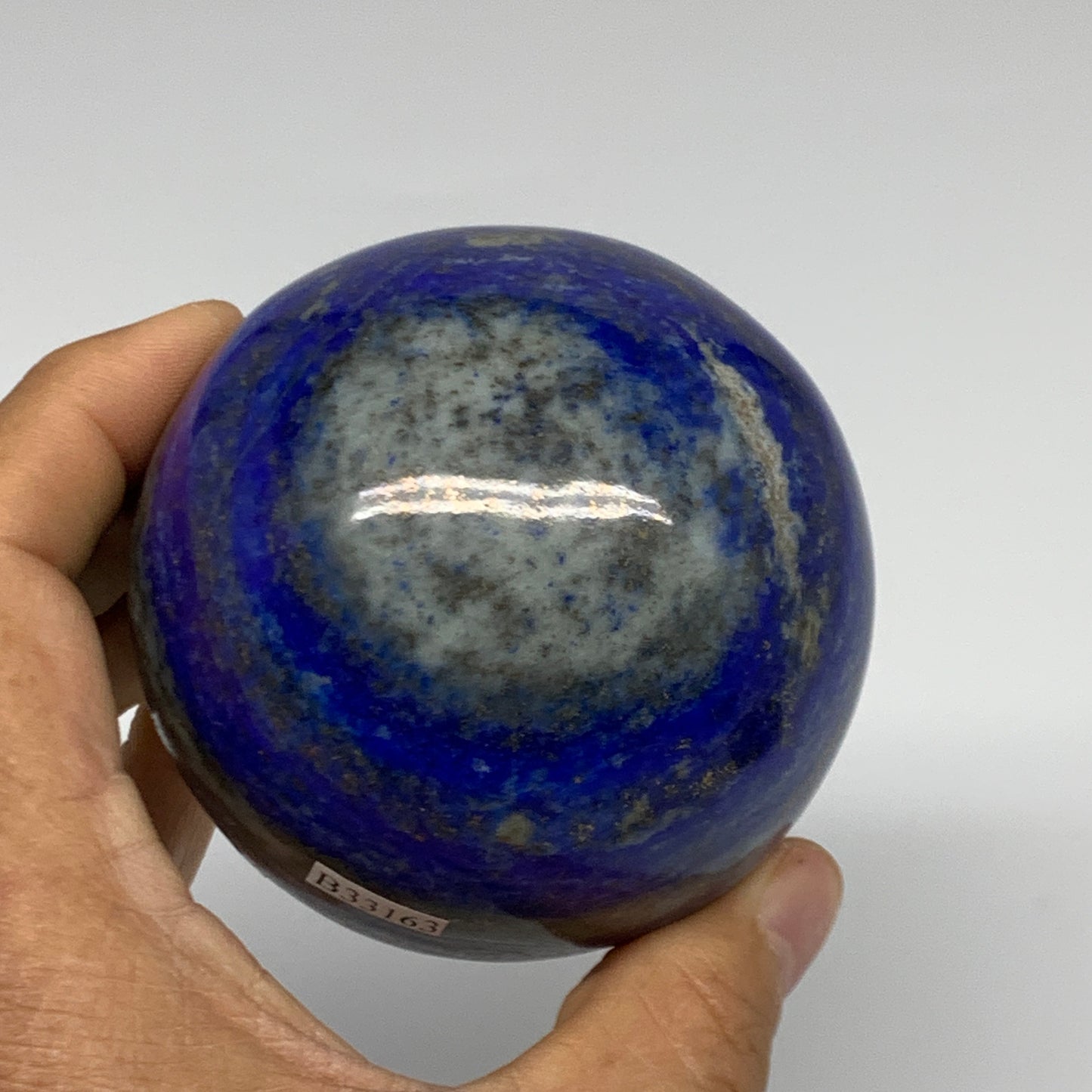 1.43 lbs, 2.9" (73mm), Lapis Lazuli Sphere Ball Gemstone @Afghanistan, B33163