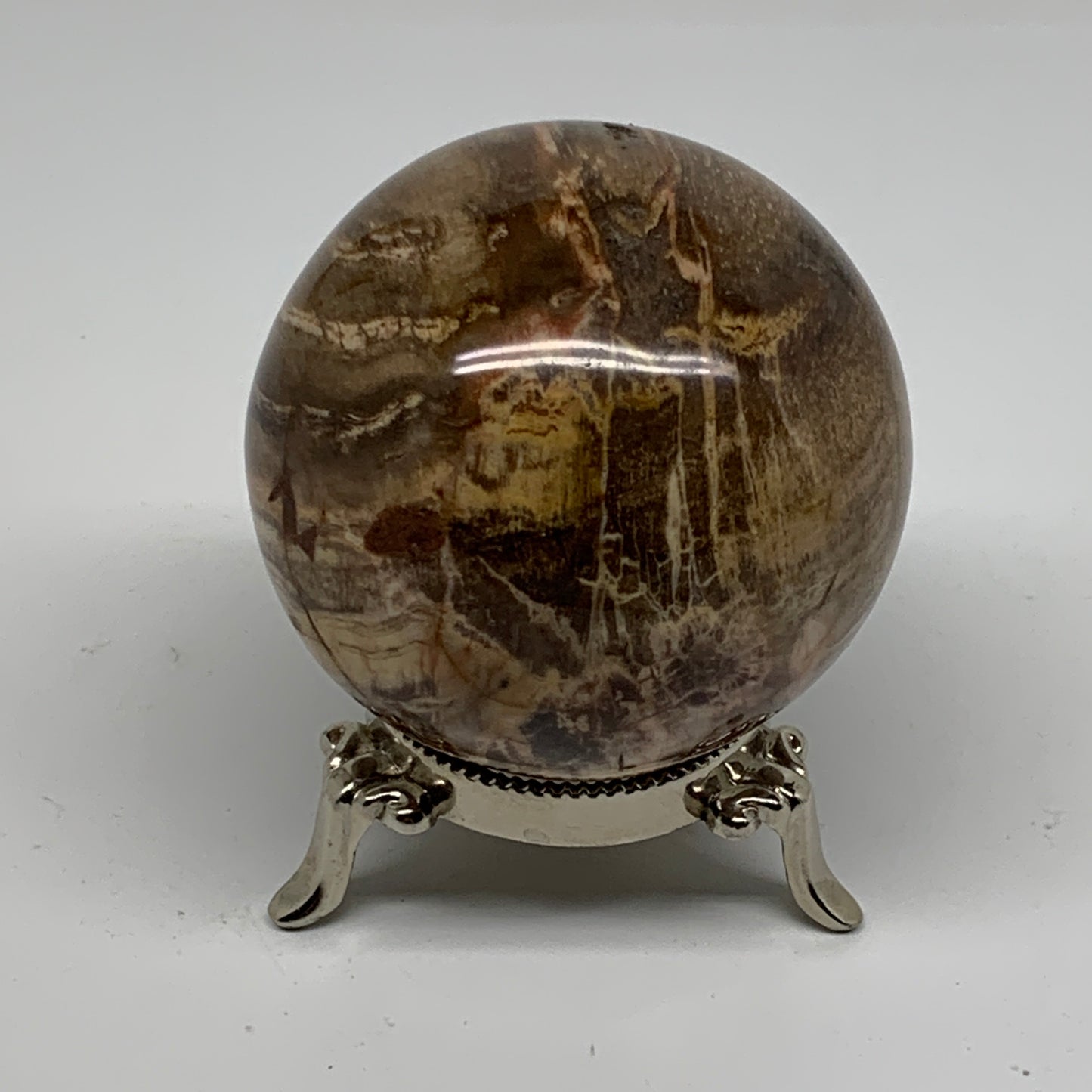 1.02 lbs, 2.7"(69mm), Black Moonstone Sphere Ball Gemstone Polished, B37527