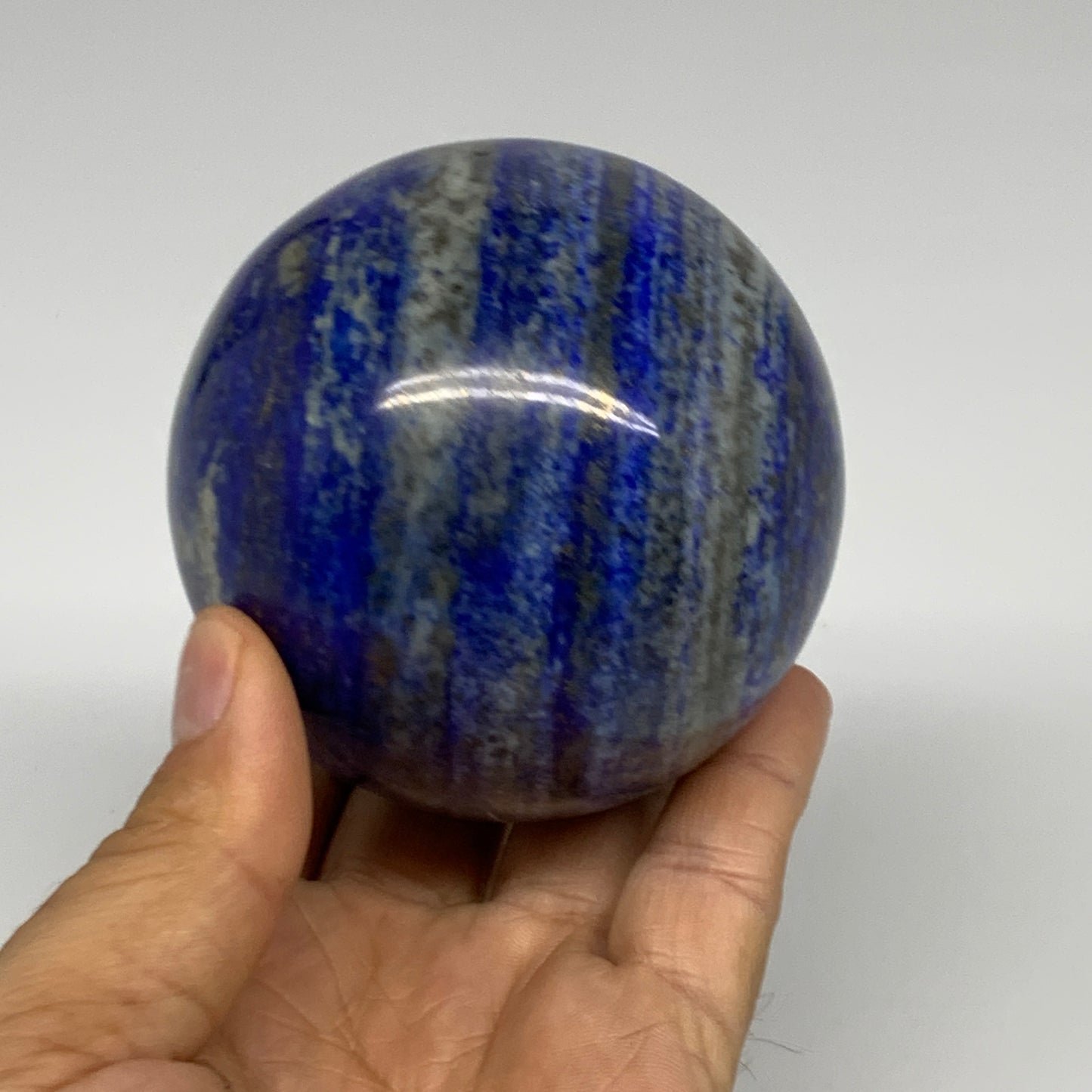 1.43 lbs, 2.9" (73mm), Lapis Lazuli Sphere Ball Gemstone @Afghanistan, B33163
