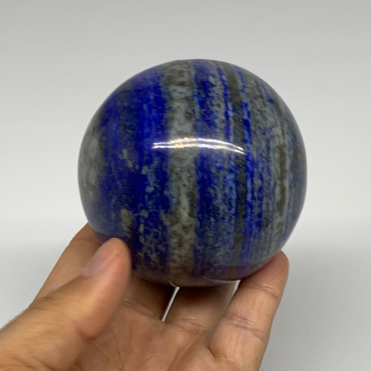 1.43 lbs, 2.9" (73mm), Lapis Lazuli Sphere Ball Gemstone @Afghanistan, B33163