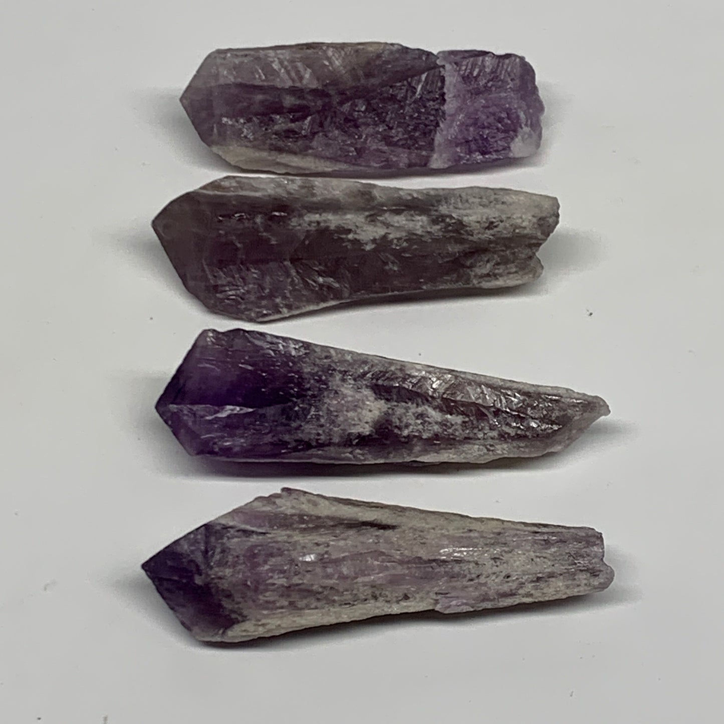 129.8g, 2.6" - 2.9", 4pcs, Amethyst Point Polished Rough lower part @Brazil, B28