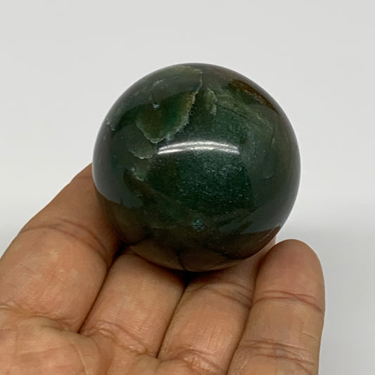 106.2g, 1.6"(42mm) Green Zade Stone Sphere Gemstone,Healing Crystal, B27163