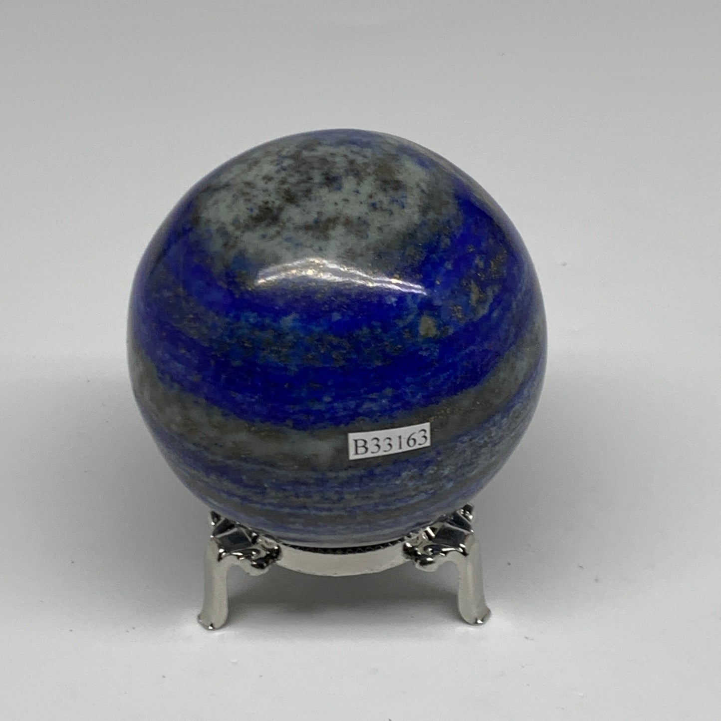 1.43 lbs, 2.9" (73mm), Lapis Lazuli Sphere Ball Gemstone @Afghanistan, B33163