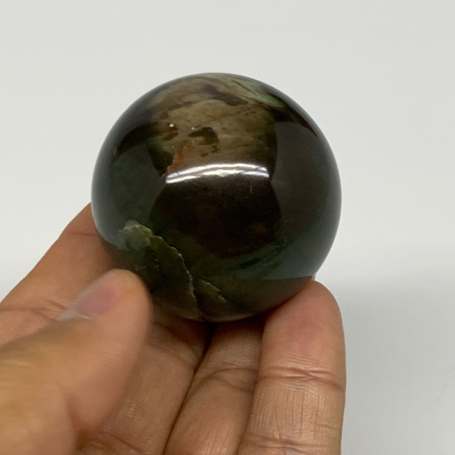 106.2g, 1.6"(42mm) Green Zade Stone Sphere Gemstone,Healing Crystal, B27163
