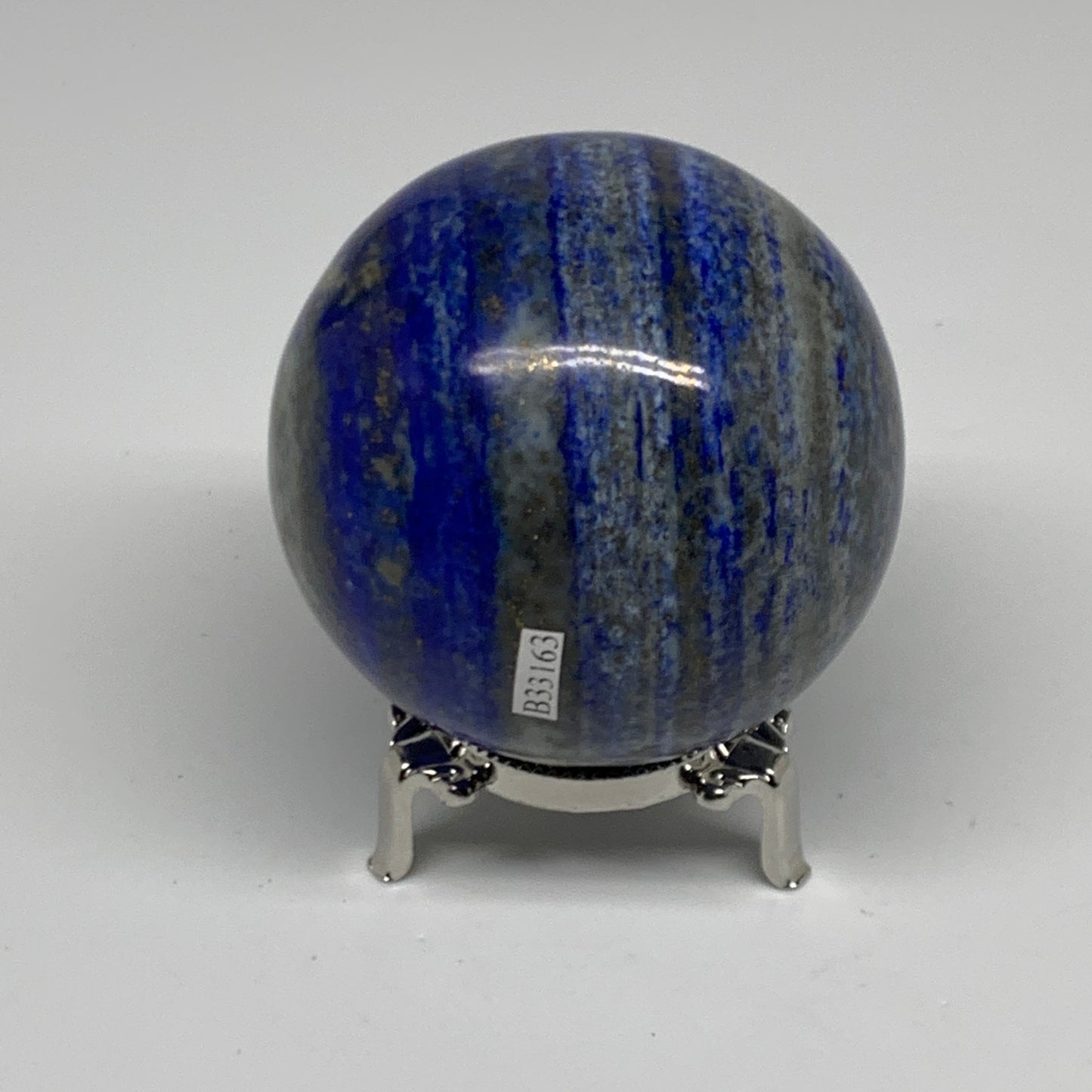 1.43 lbs, 2.9" (73mm), Lapis Lazuli Sphere Ball Gemstone @Afghanistan, B33163