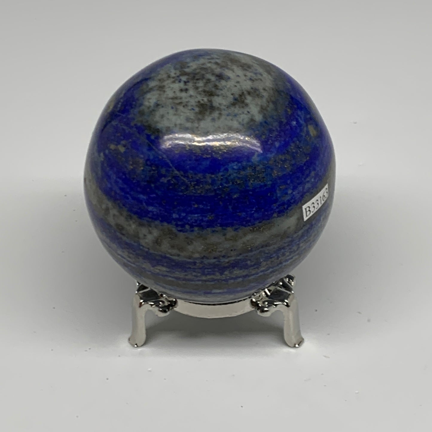 1.43 lbs, 2.9" (73mm), Lapis Lazuli Sphere Ball Gemstone @Afghanistan, B33163