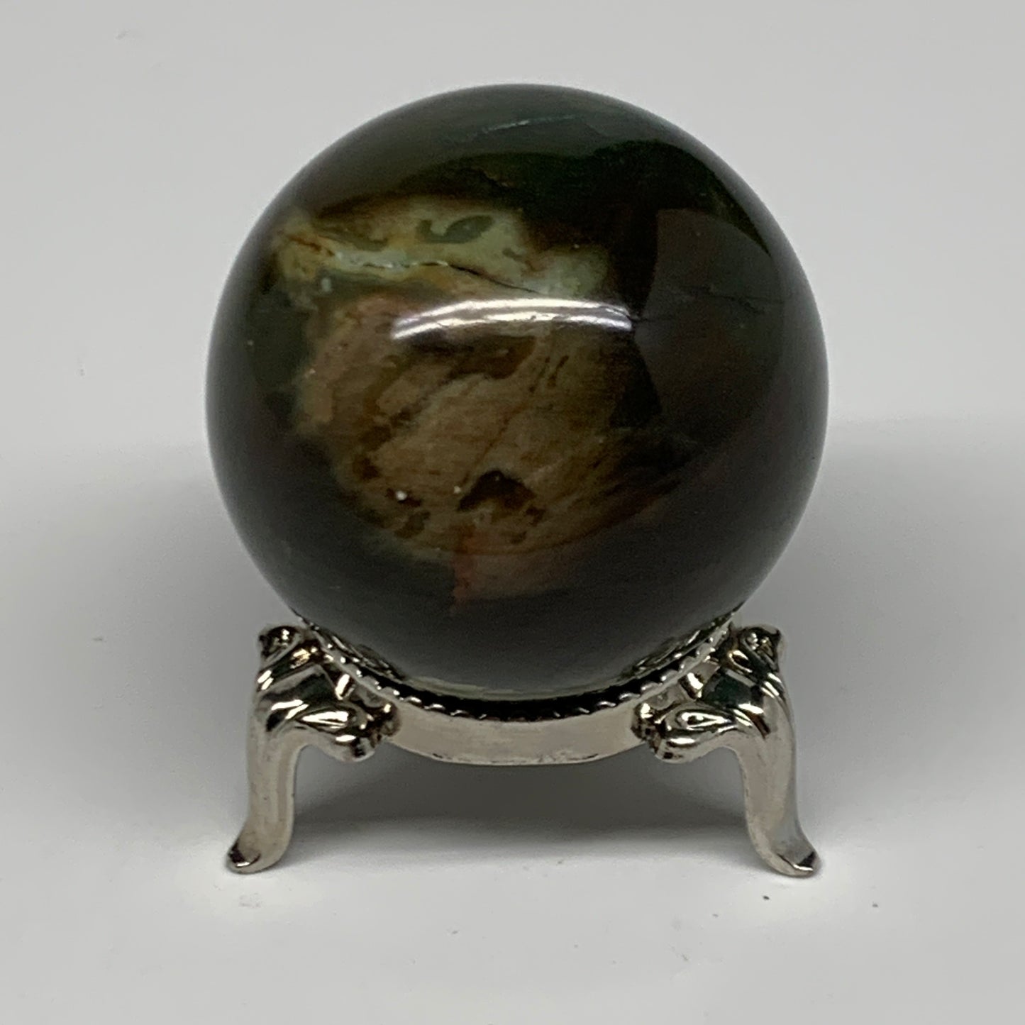 106.2g, 1.6"(42mm) Green Zade Stone Sphere Gemstone,Healing Crystal, B27163