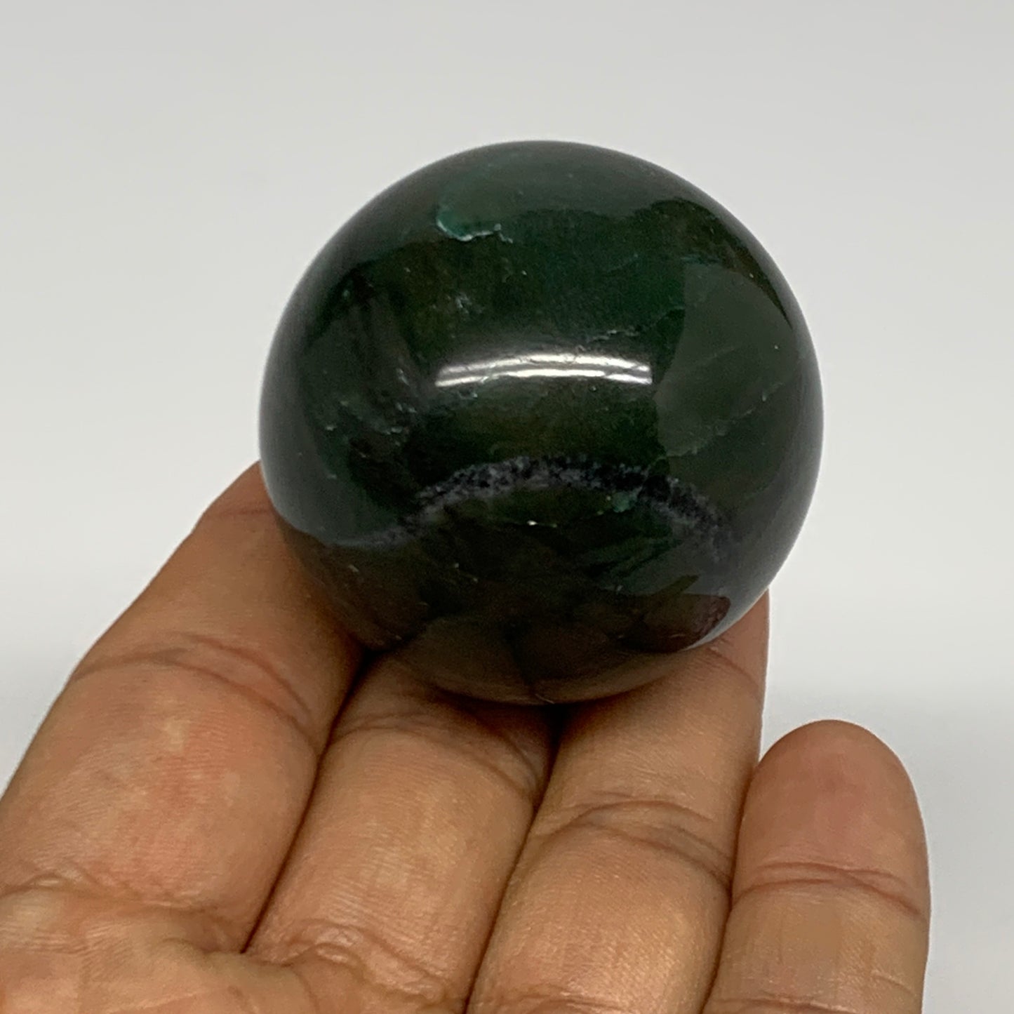 109g, 1.7"(42mm) Green Zade Stone Sphere Gemstone,Healing Crystal, B27164