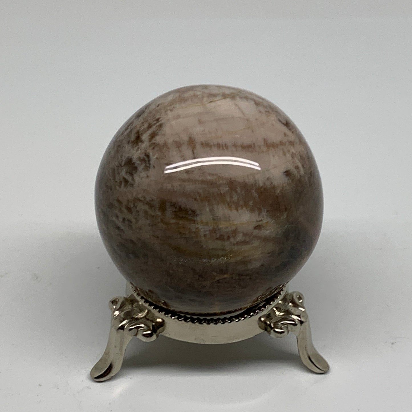 0.65 lbs, 2.3"(58mm), Black Moonstone Sphere Ball Gemstone Polished, B37528