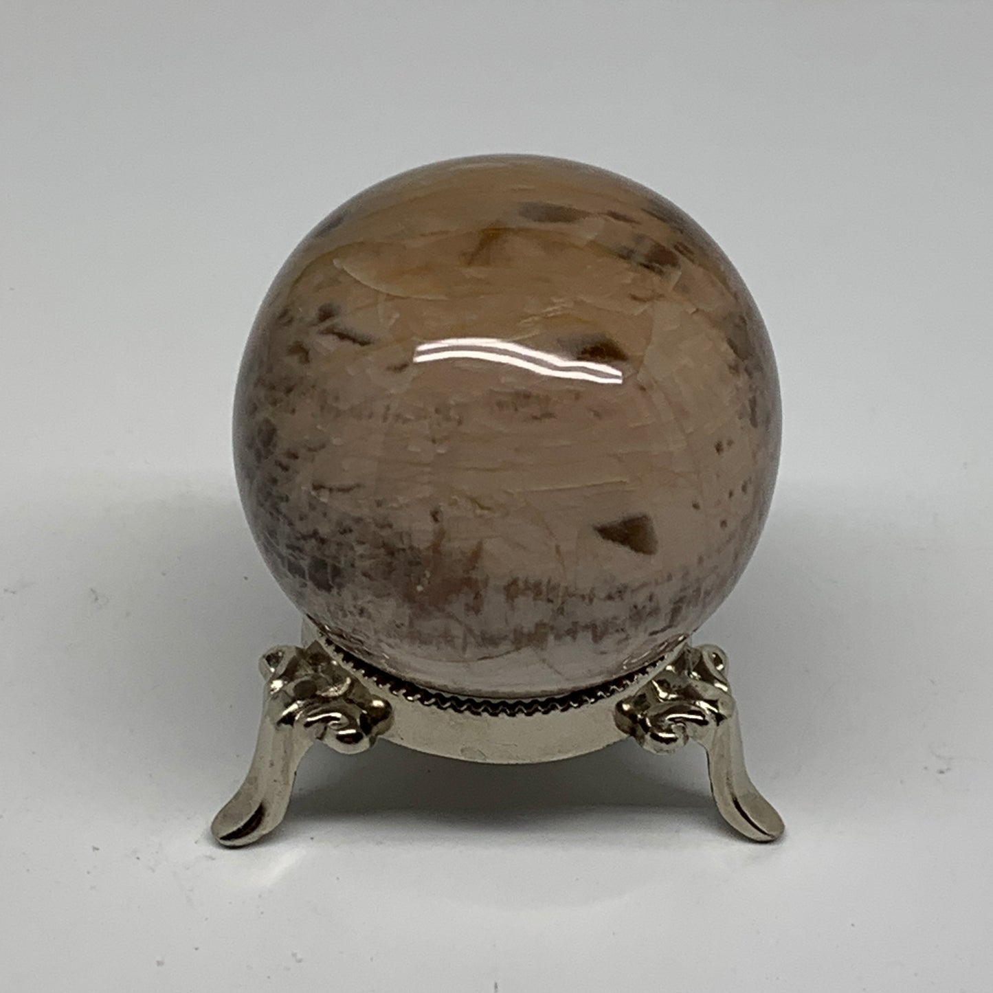 0.65 lbs, 2.3"(58mm), Black Moonstone Sphere Ball Gemstone Polished, B37528