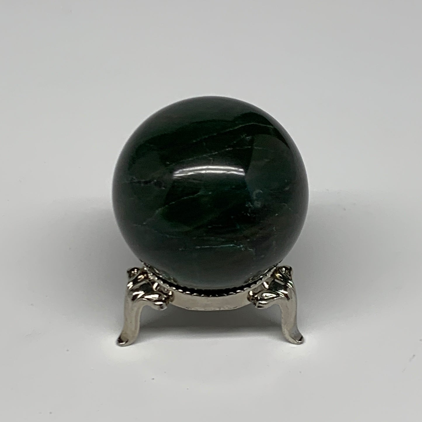 109g, 1.7"(42mm) Green Zade Stone Sphere Gemstone,Healing Crystal, B27164