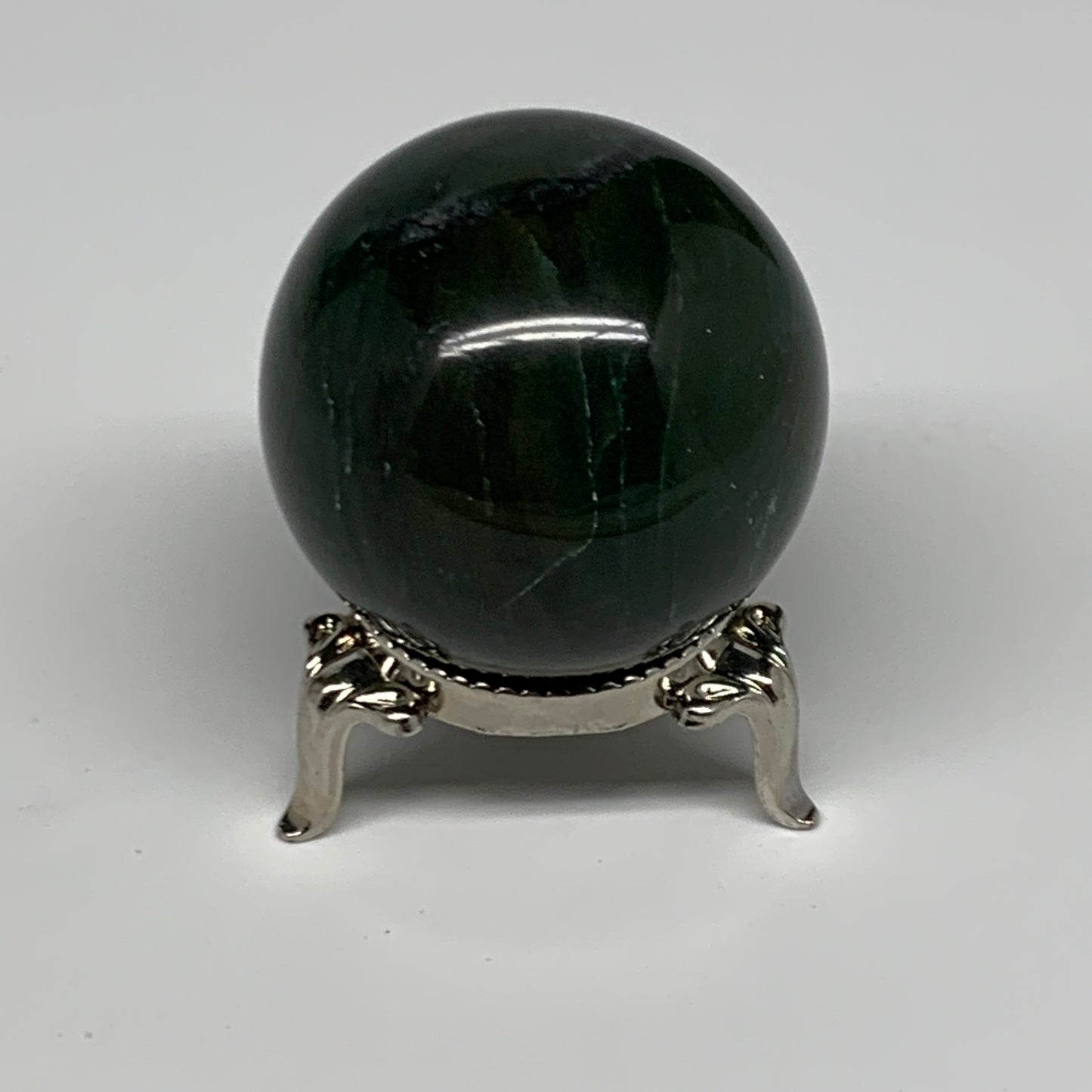 109g, 1.7"(42mm) Green Zade Stone Sphere Gemstone,Healing Crystal, B27164