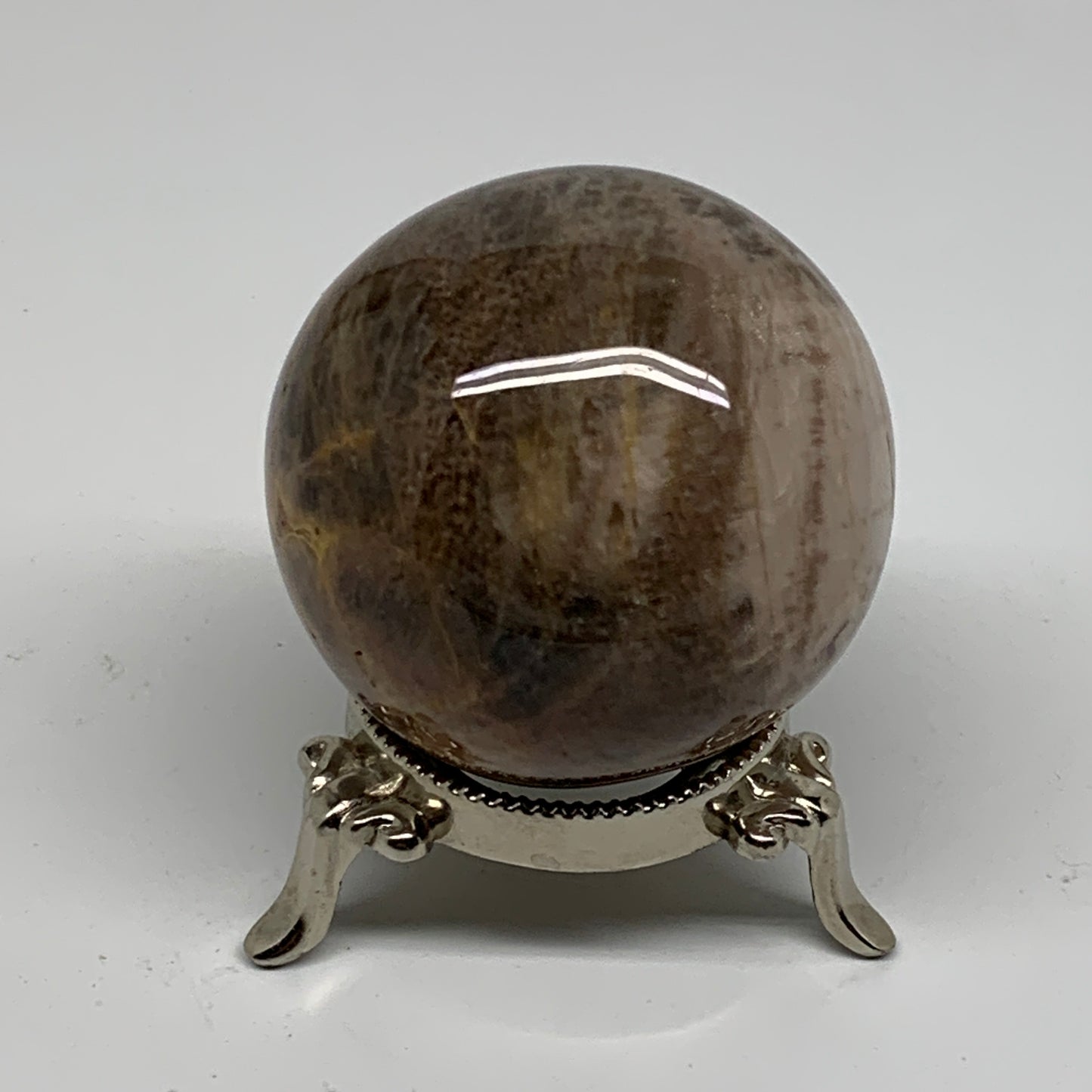 0.65 lbs, 2.3"(58mm), Black Moonstone Sphere Ball Gemstone Polished, B37528