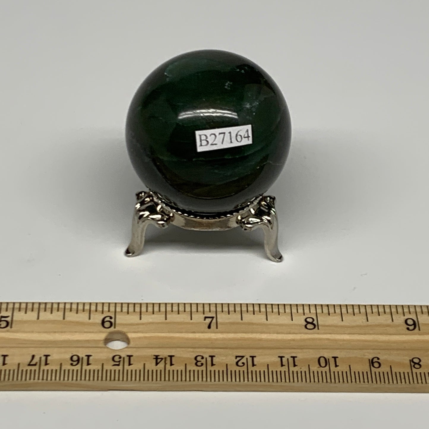 109g, 1.7"(42mm) Green Zade Stone Sphere Gemstone,Healing Crystal, B27164