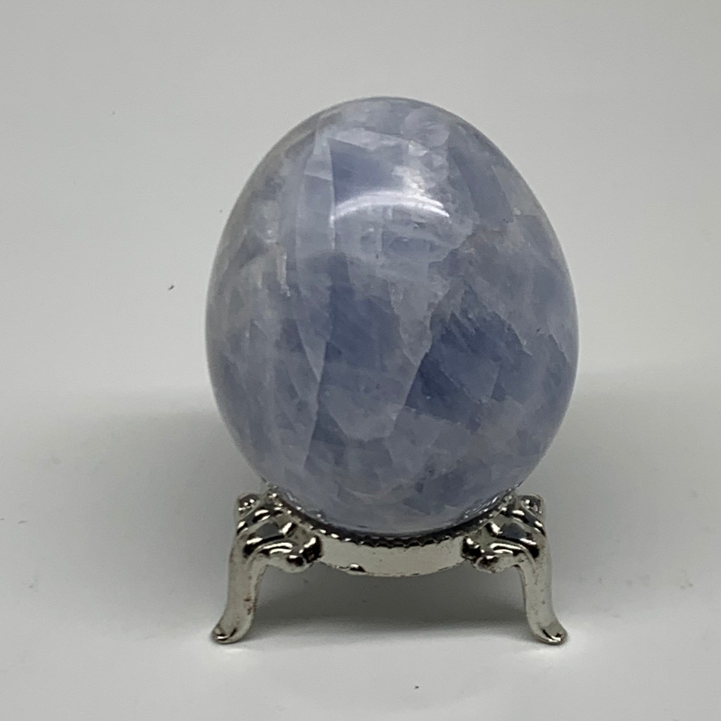 138.3g, 2.1"x1.7", Natural Blue Calcite Egg Polished Crystal @Madagascar, B38392