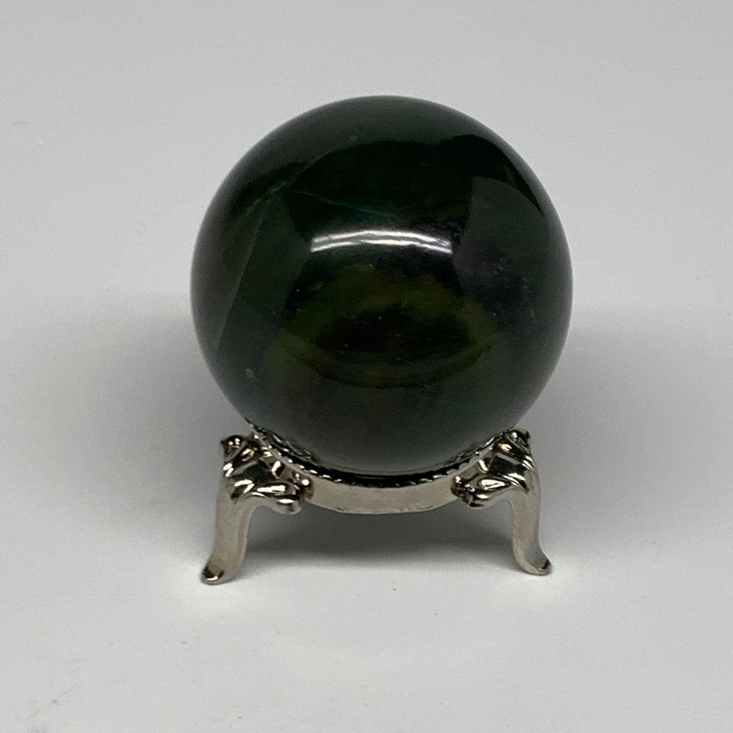 118.9g, 1.7"(43mm) Green Zade Stone Sphere Gemstone,Healing Crystal, B27165
