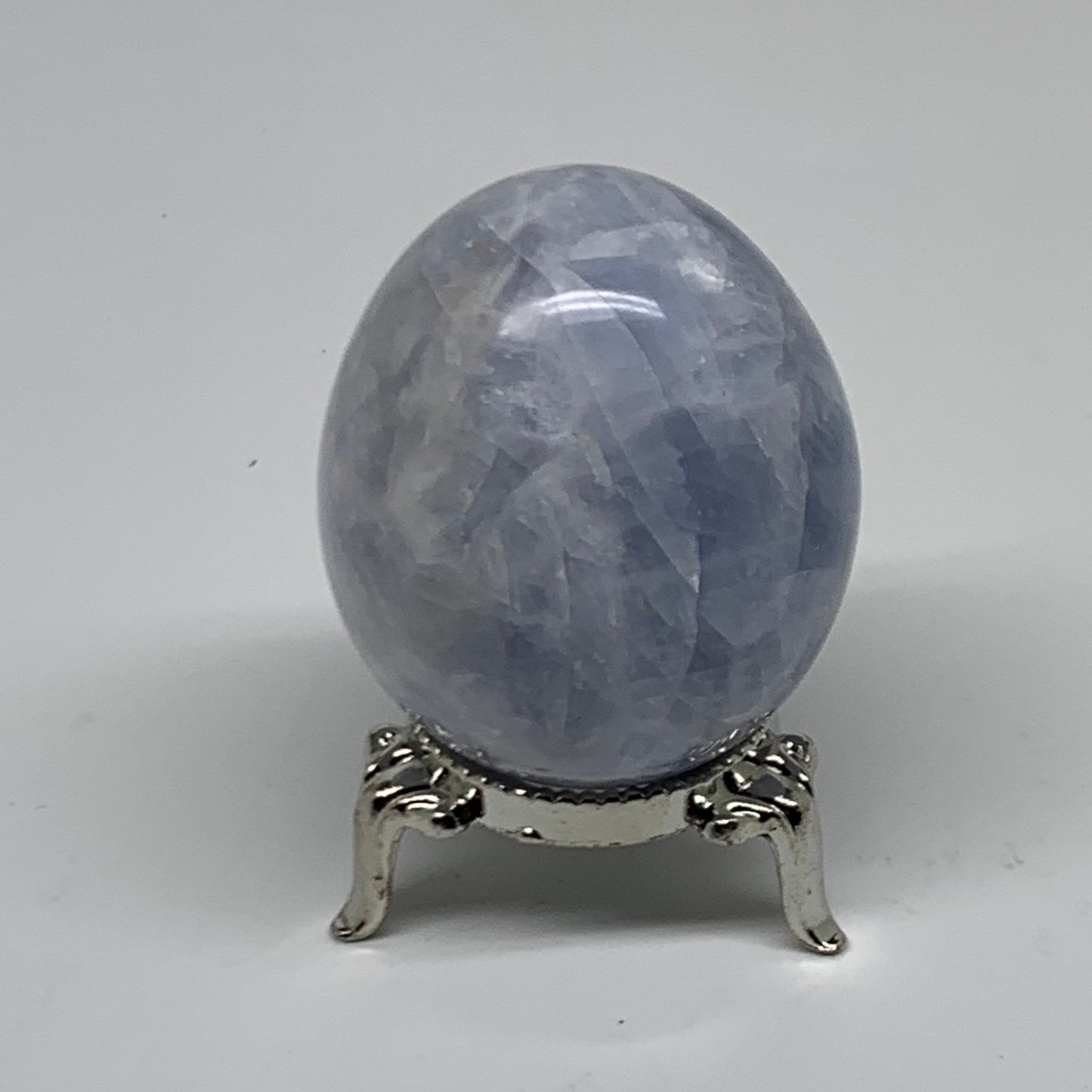 138.3g, 2.1"x1.7", Natural Blue Calcite Egg Polished Crystal @Madagascar, B38392