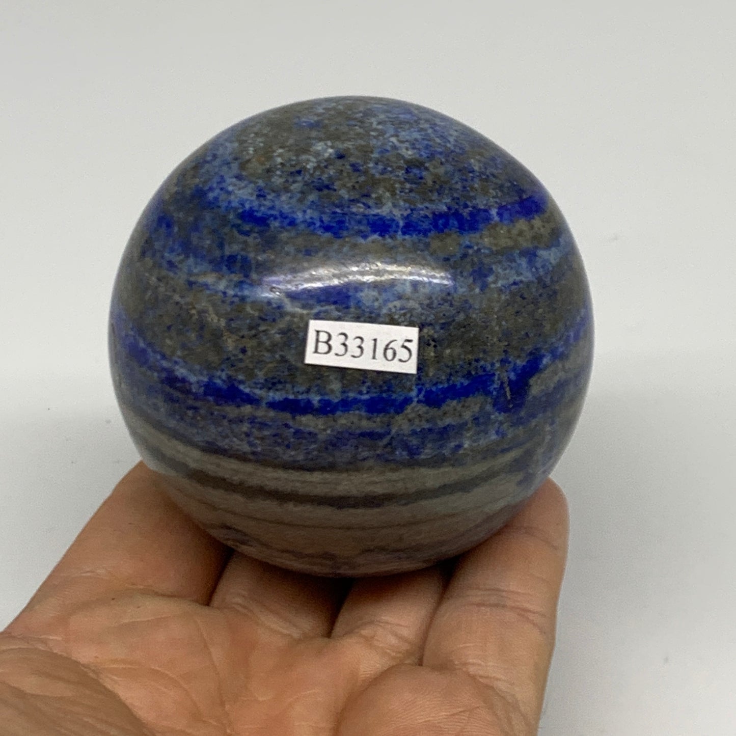 1.02 lbs, 2.6" (66mm), Lapis Lazuli Sphere Ball Gemstone @Afghanistan, B33165