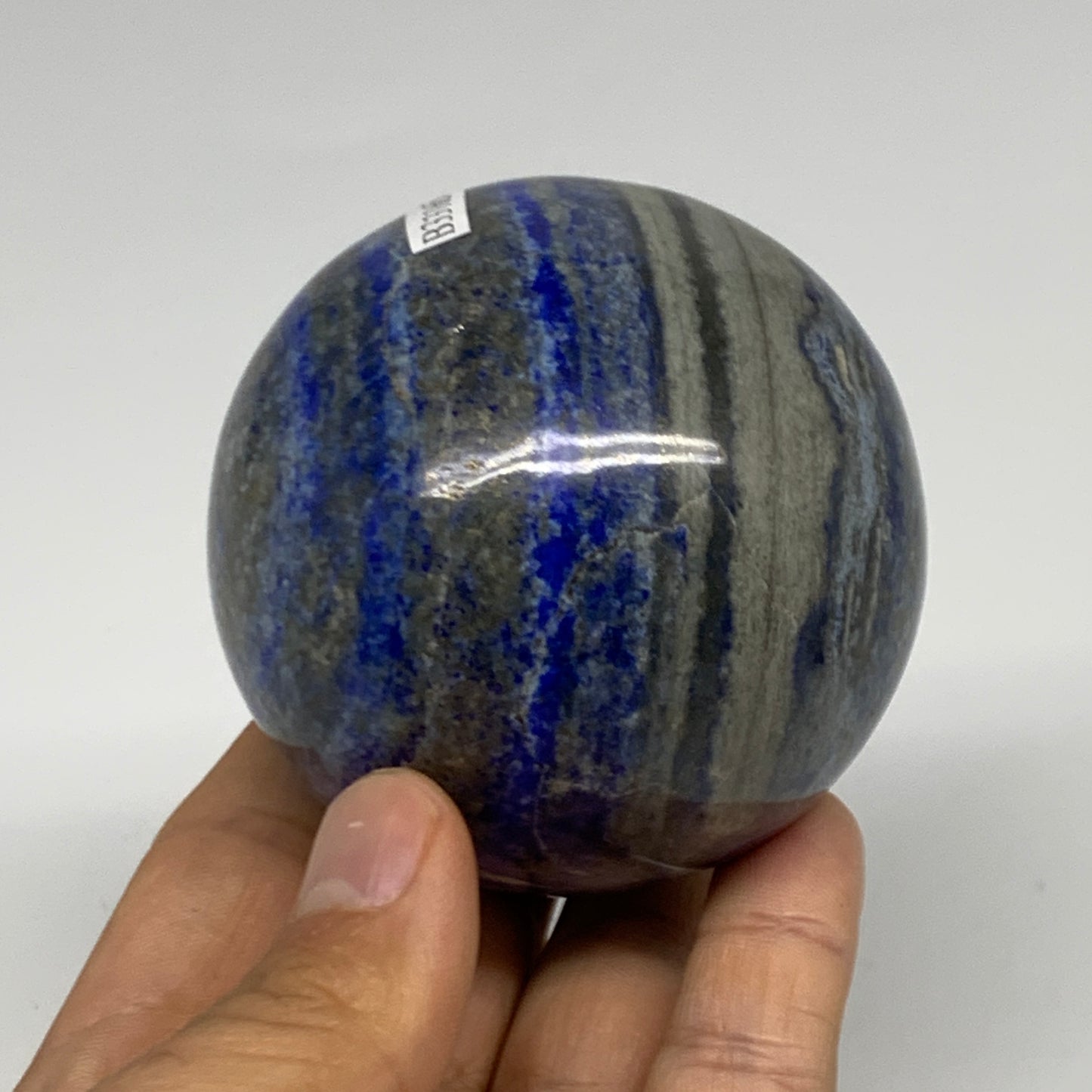 1.02 lbs, 2.6" (66mm), Lapis Lazuli Sphere Ball Gemstone @Afghanistan, B33165
