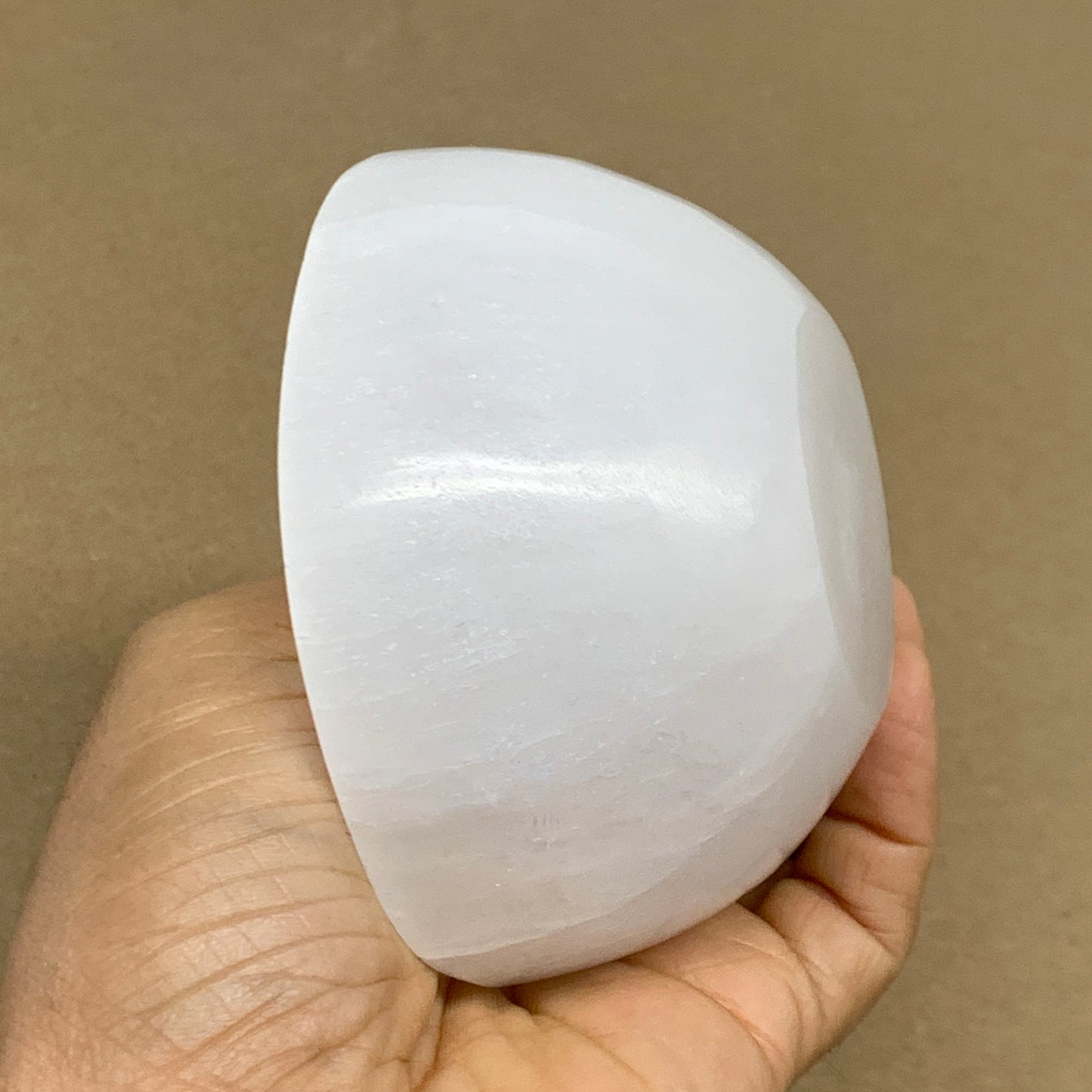 0.78 lbs, 3.5" Natural Round Selenite Bowl Crystals from Morocco, B35936