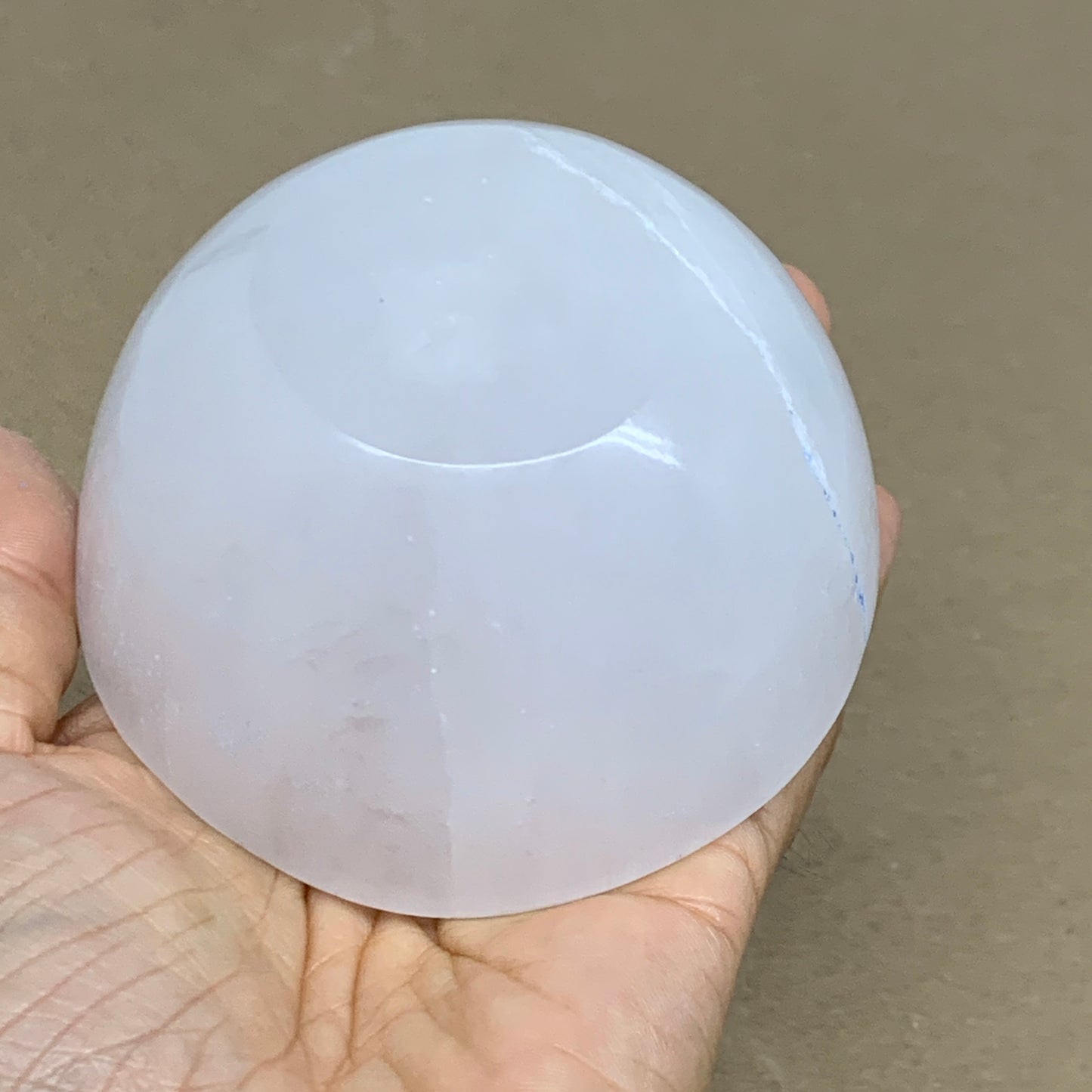 0.78 lbs, 3.5" Natural Round Selenite Bowl Crystals from Morocco, B35936