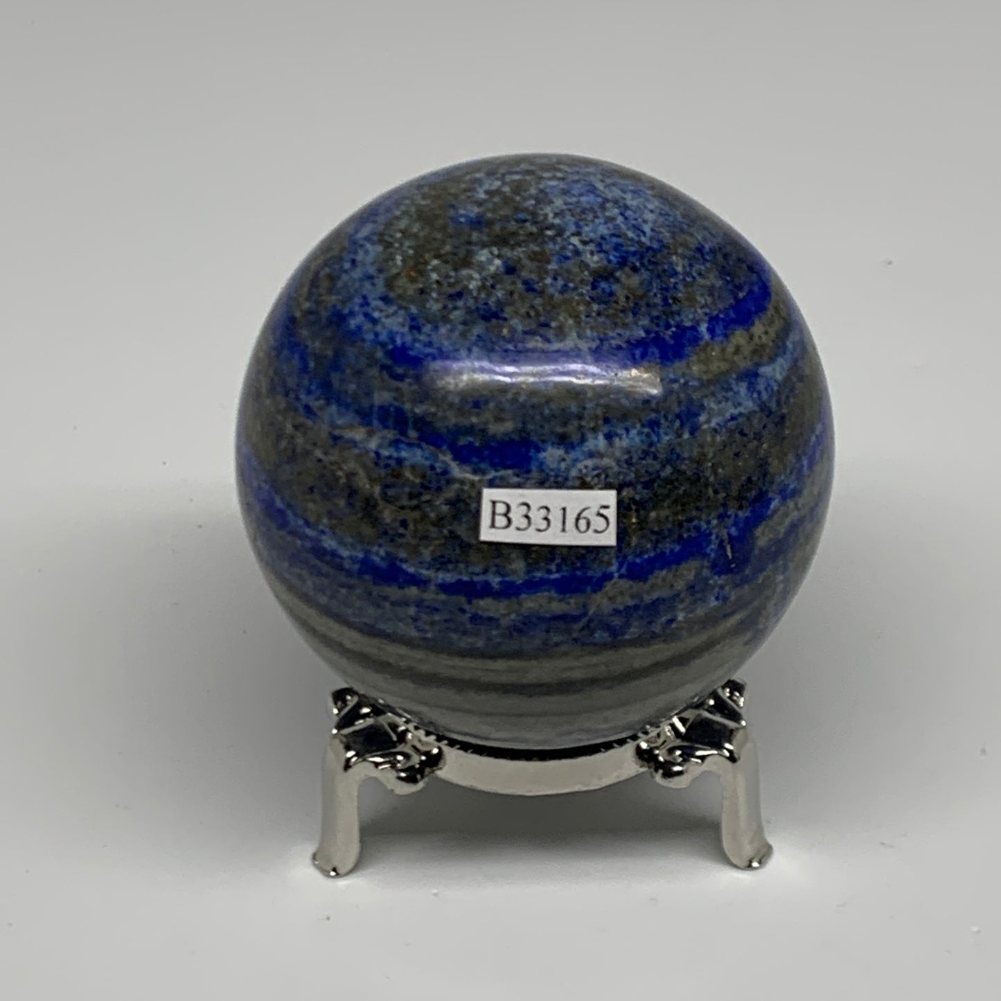 1.02 lbs, 2.6" (66mm), Lapis Lazuli Sphere Ball Gemstone @Afghanistan, B33165