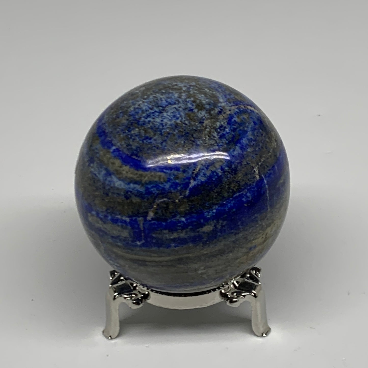 1.02 lbs, 2.6" (66mm), Lapis Lazuli Sphere Ball Gemstone @Afghanistan, B33165