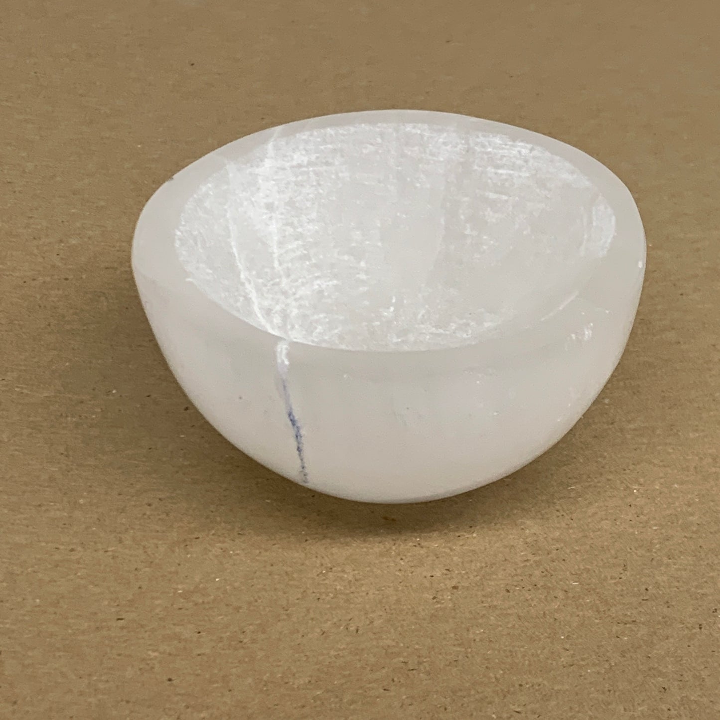 0.78 lbs, 3.5" Natural Round Selenite Bowl Crystals from Morocco, B35936