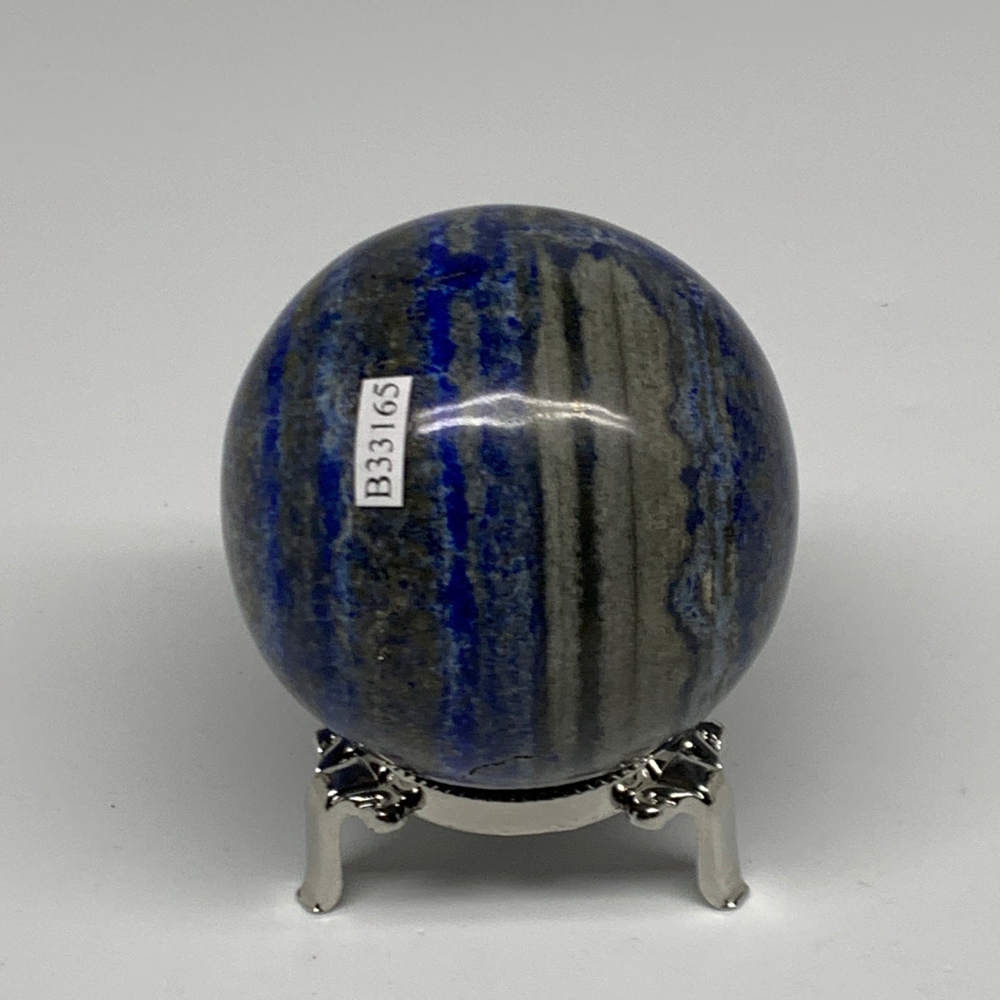 1.02 lbs, 2.6" (66mm), Lapis Lazuli Sphere Ball Gemstone @Afghanistan, B33165