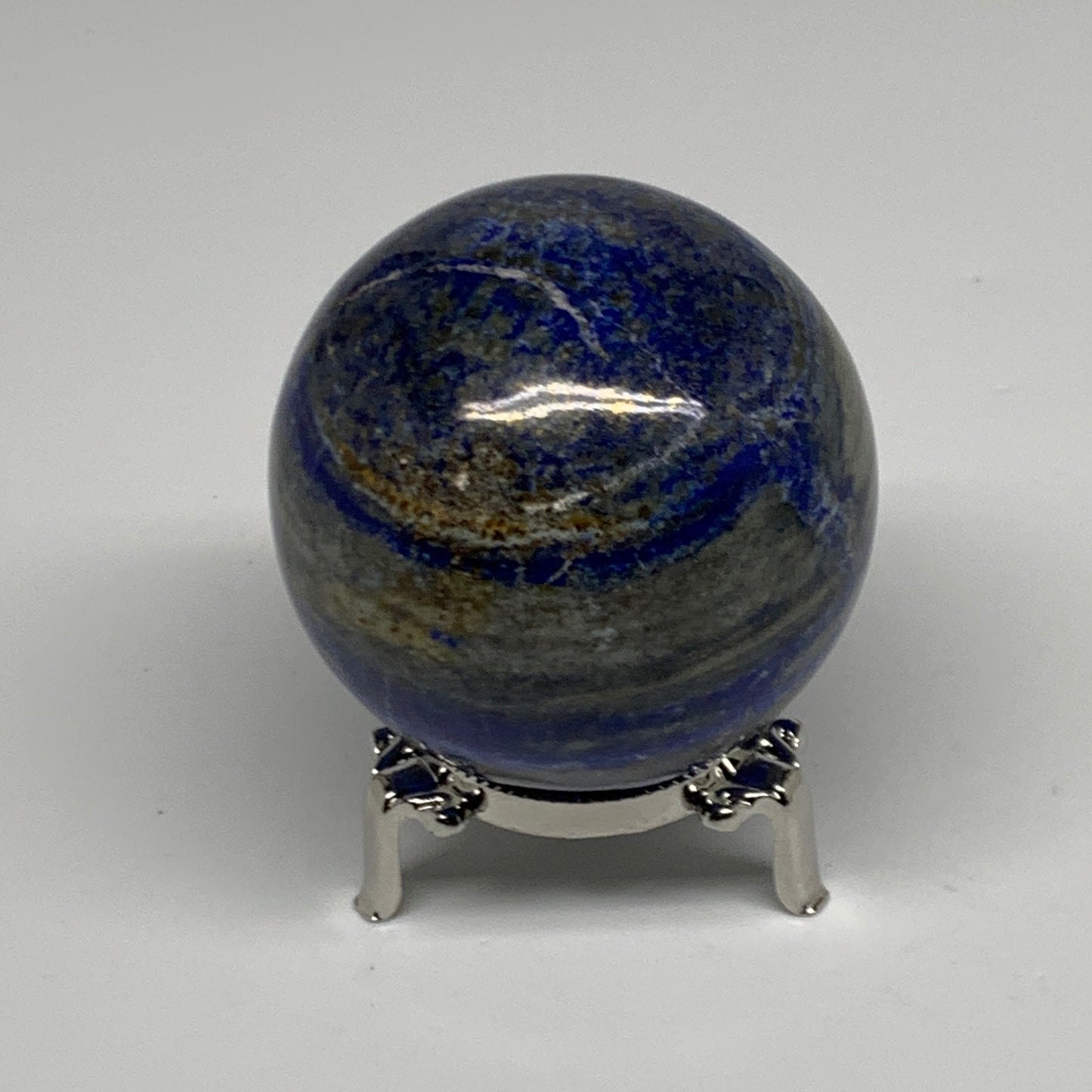 1.02 lbs, 2.6" (66mm), Lapis Lazuli Sphere Ball Gemstone @Afghanistan, B33165