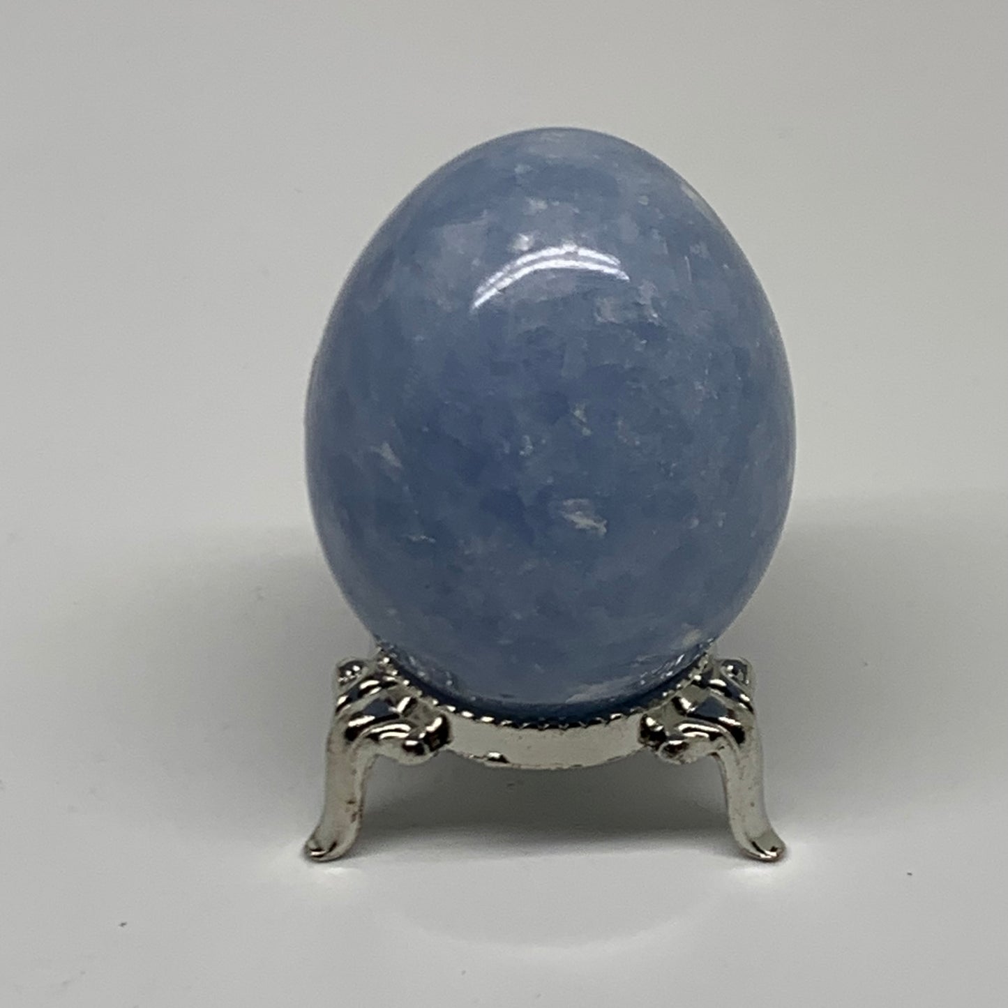 130g, 2.1"x1.7", Natural Blue Calcite Egg Polished Crystal @Madagascar, B38393
