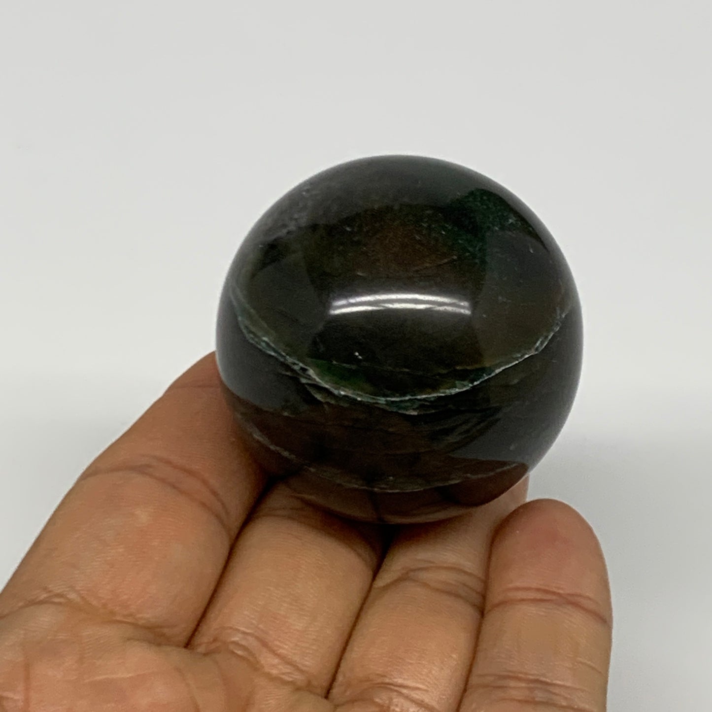 116.1g, 1.7"(43mm) Green Zade Stone Sphere Gemstone,Healing Crystal, B27167