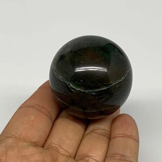 116.1g, 1.7"(43mm) Green Zade Stone Sphere Gemstone,Healing Crystal, B27167