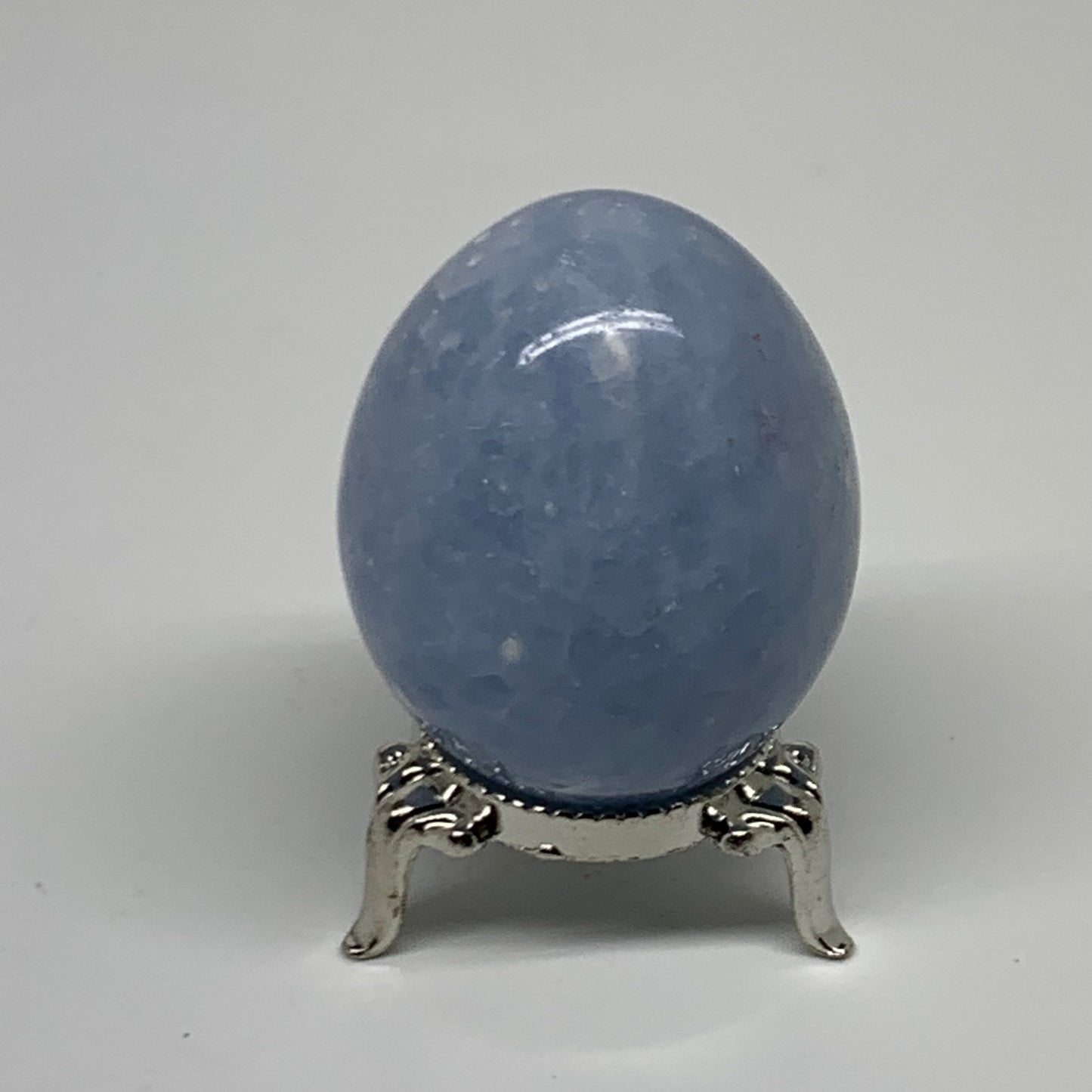 130g, 2.1"x1.7", Natural Blue Calcite Egg Polished Crystal @Madagascar, B38393