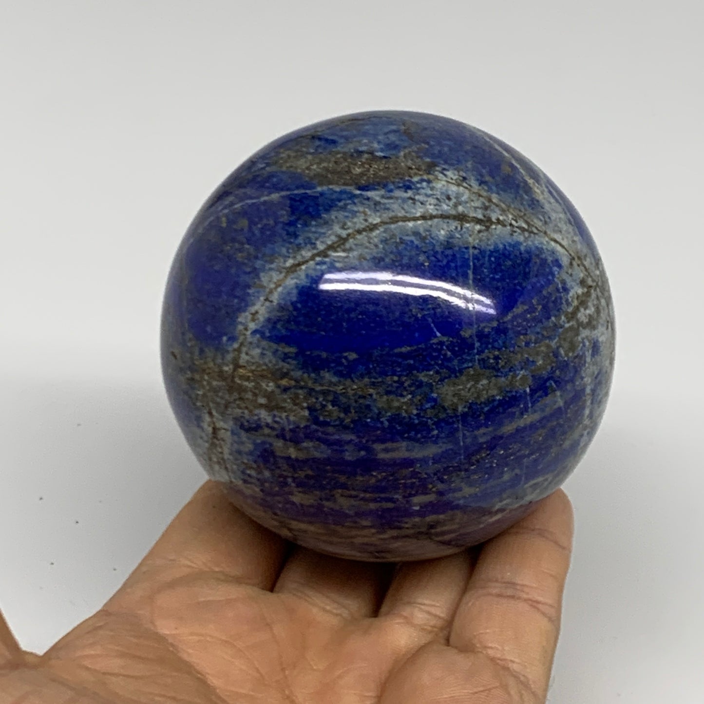 1.43 lbs, 2.9" (75mm), Lapis Lazuli Sphere Ball Gemstone @Afghanistan, B33166