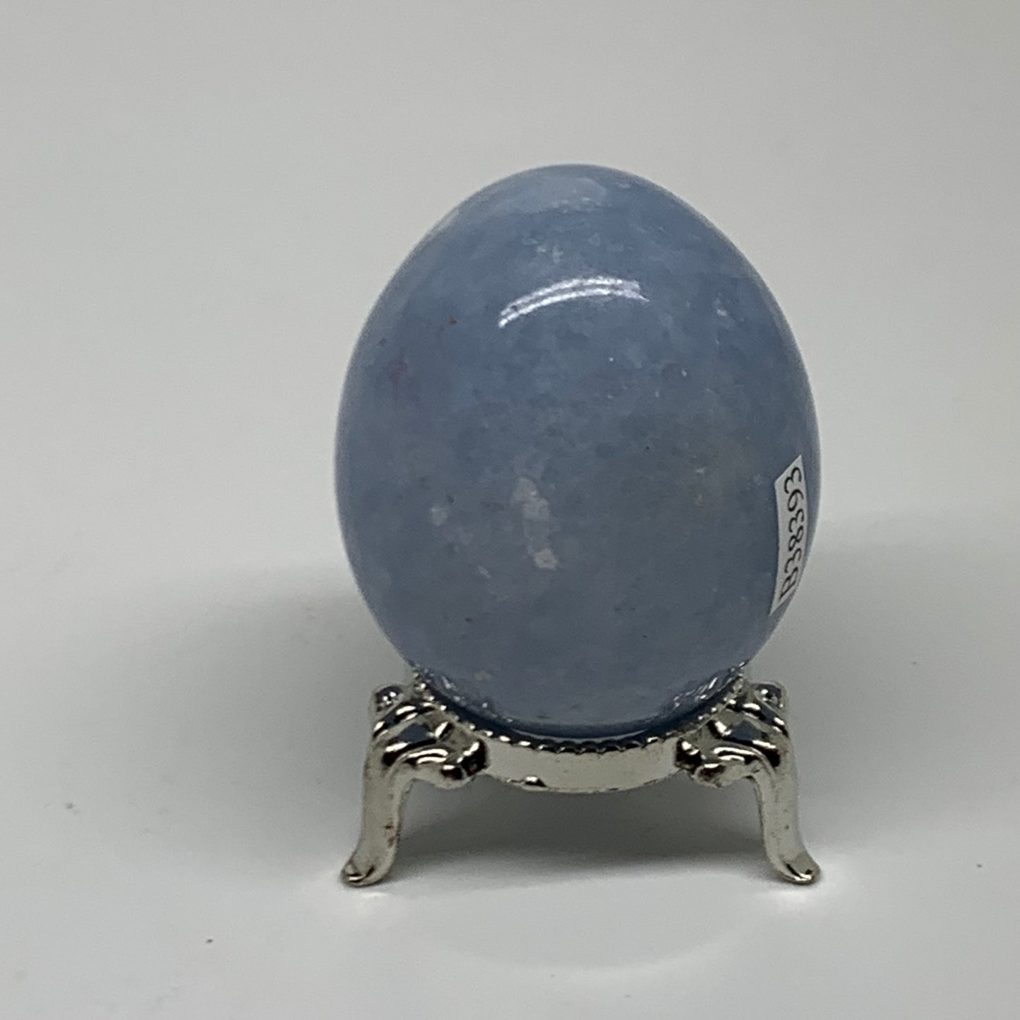 130g, 2.1"x1.7", Natural Blue Calcite Egg Polished Crystal @Madagascar, B38393
