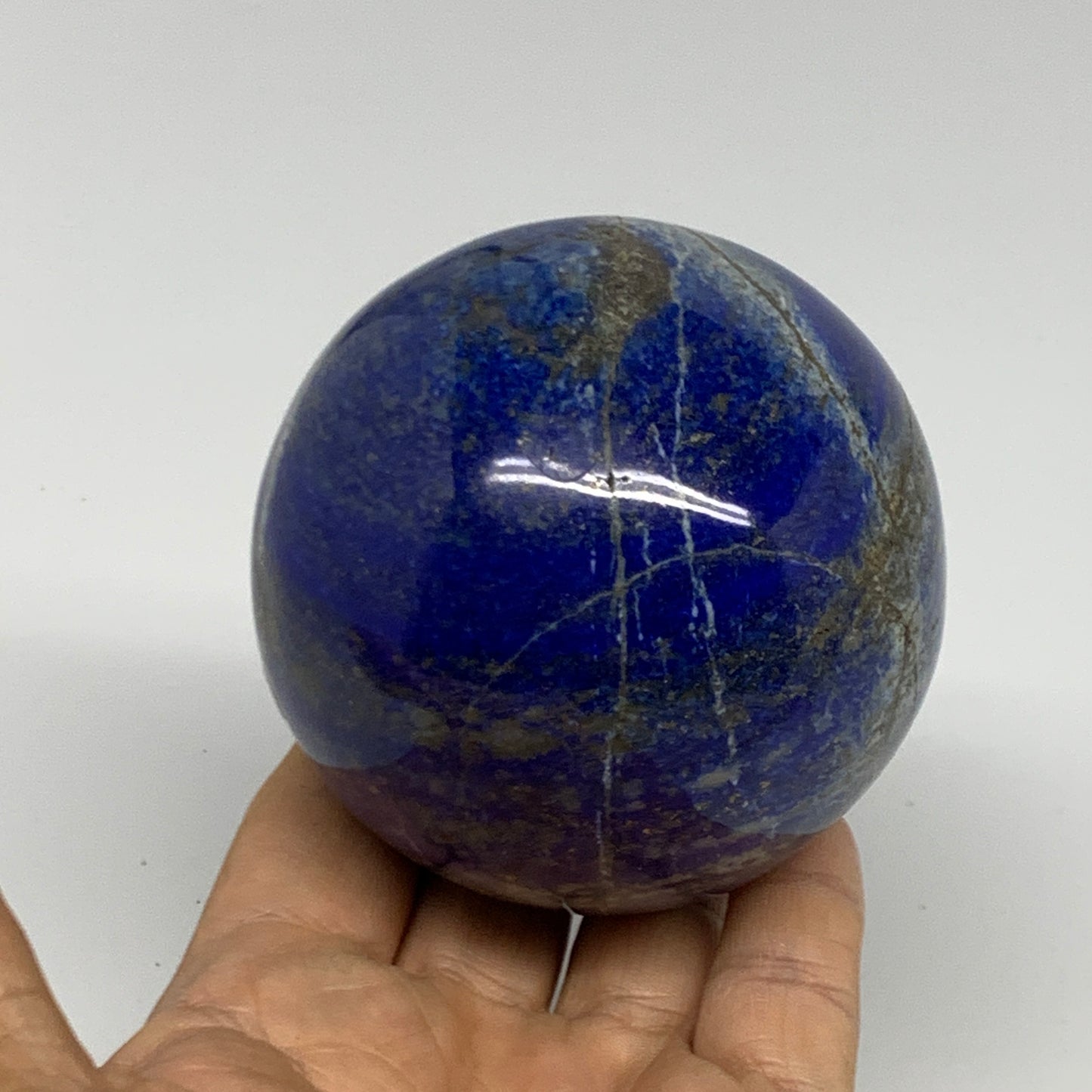 1.43 lbs, 2.9" (75mm), Lapis Lazuli Sphere Ball Gemstone @Afghanistan, B33166