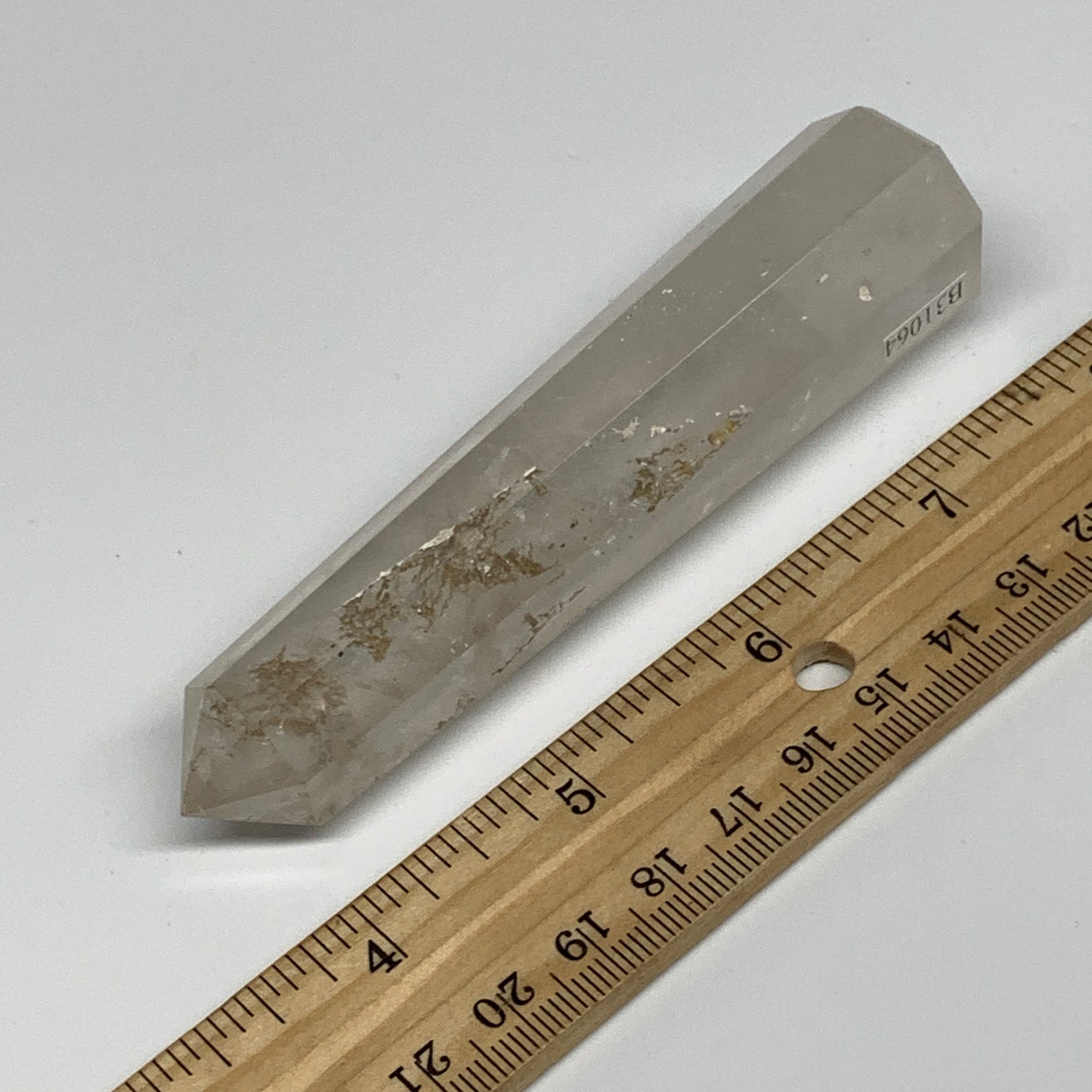 101.4g, 4.1"x1"x1", Natural Quartz Crystal Tower Point Obelisk @India, B31064