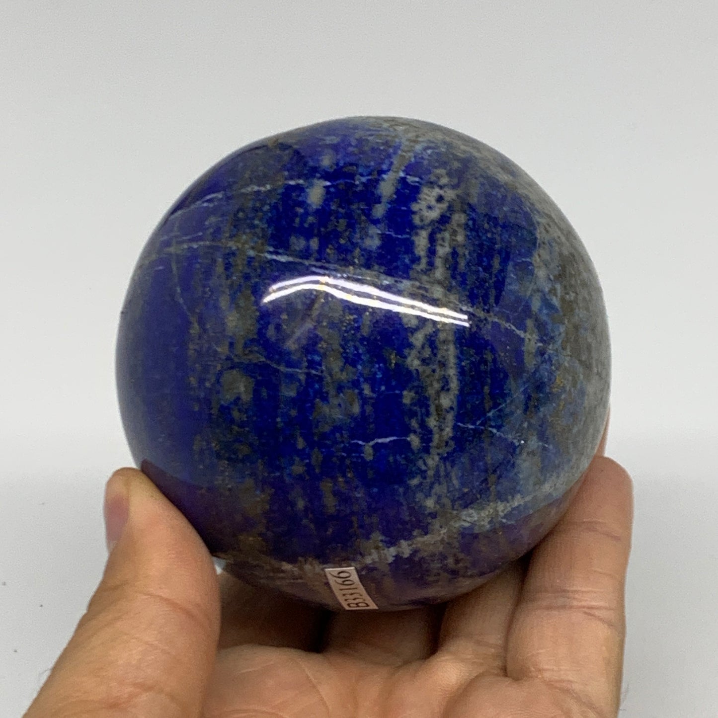 1.43 lbs, 2.9" (75mm), Lapis Lazuli Sphere Ball Gemstone @Afghanistan, B33166