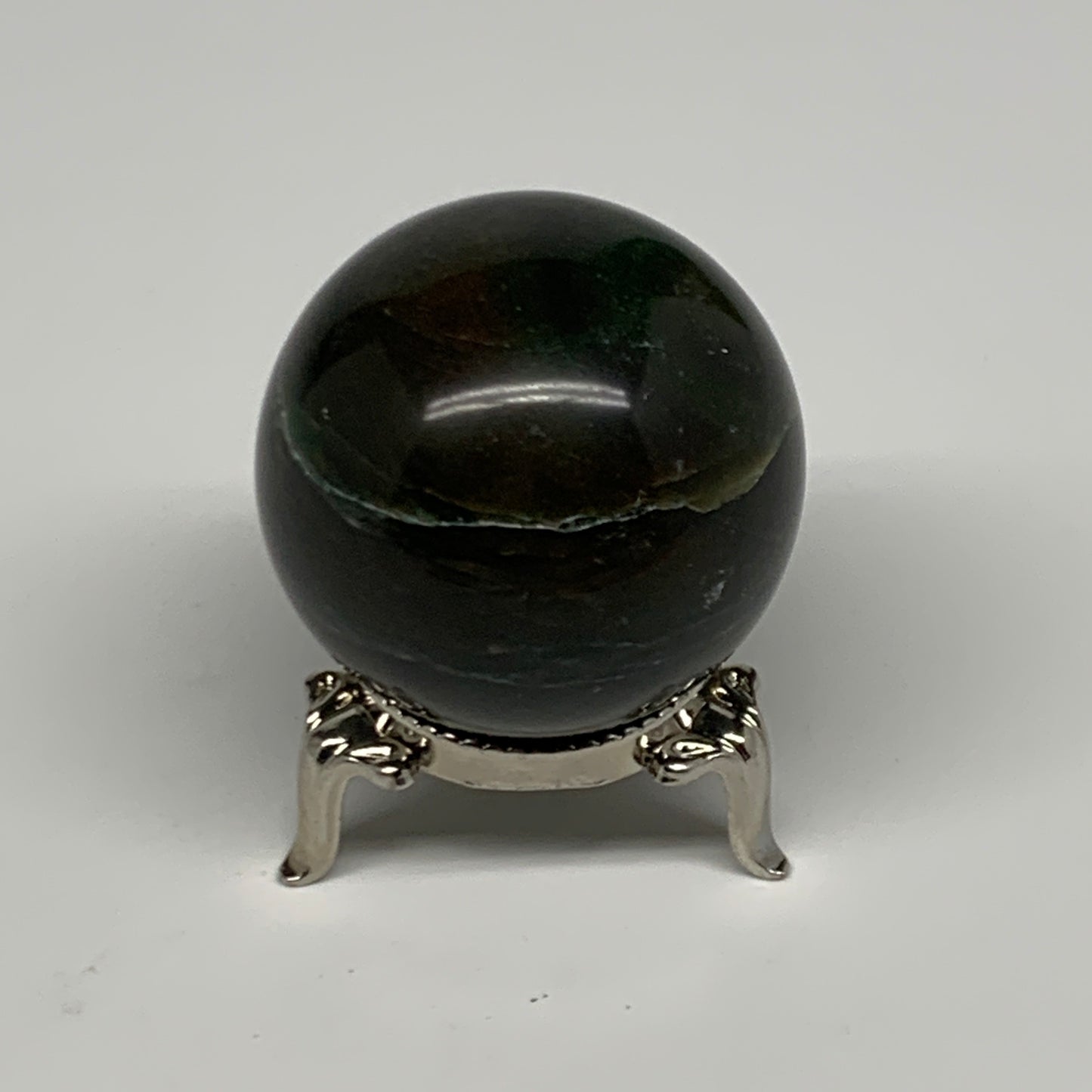 116.1g, 1.7"(43mm) Green Zade Stone Sphere Gemstone,Healing Crystal, B27167