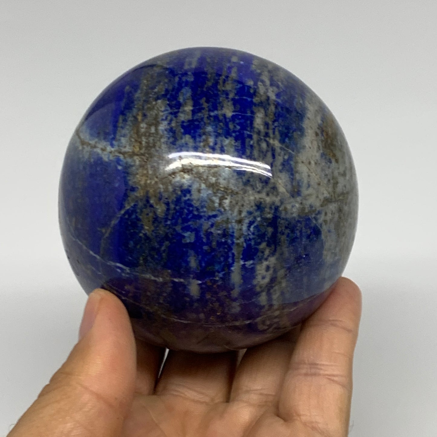 1.43 lbs, 2.9" (75mm), Lapis Lazuli Sphere Ball Gemstone @Afghanistan, B33166