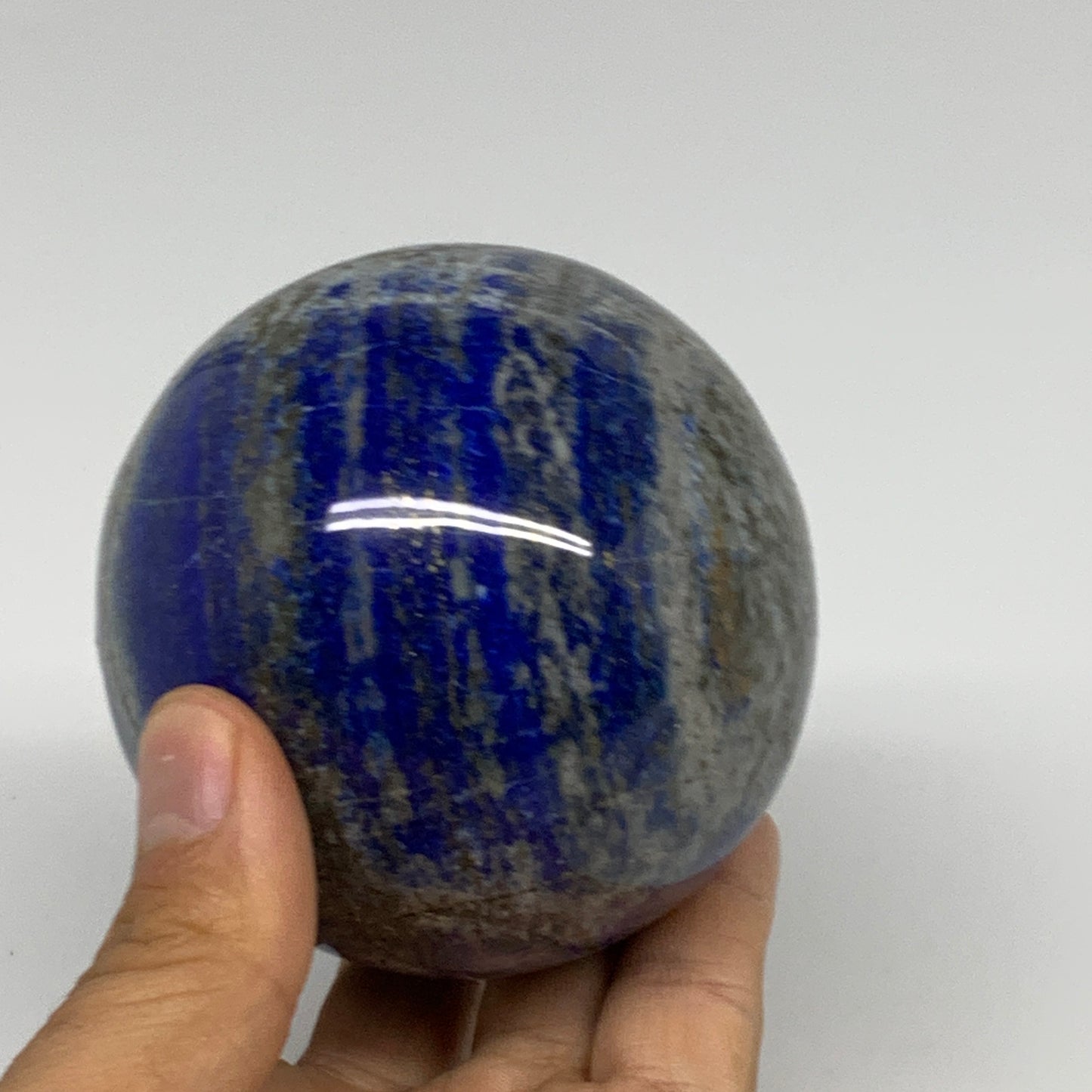 1.43 lbs, 2.9" (75mm), Lapis Lazuli Sphere Ball Gemstone @Afghanistan, B33166