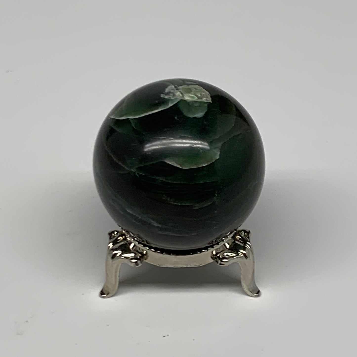 116.1g, 1.7"(43mm) Green Zade Stone Sphere Gemstone,Healing Crystal, B27167