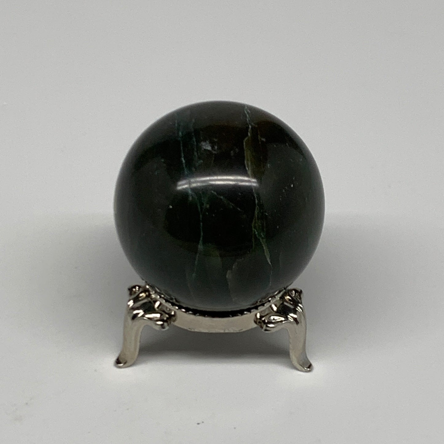 116.1g, 1.7"(43mm) Green Zade Stone Sphere Gemstone,Healing Crystal, B27167