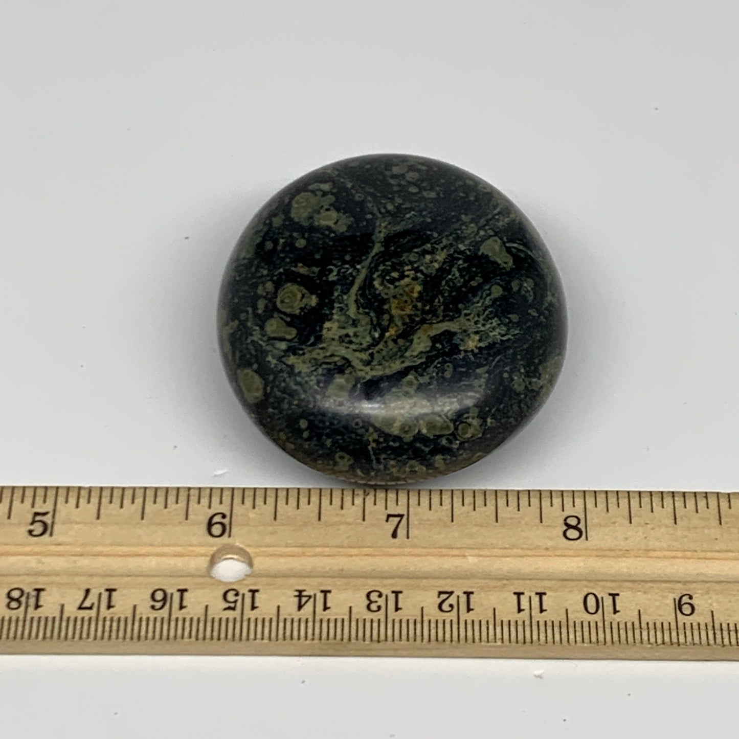 120.6g, 2.2"x2.1"x1.1", Crocodile Kambaba Jasper Palm-Stone @Madagascar, B28059