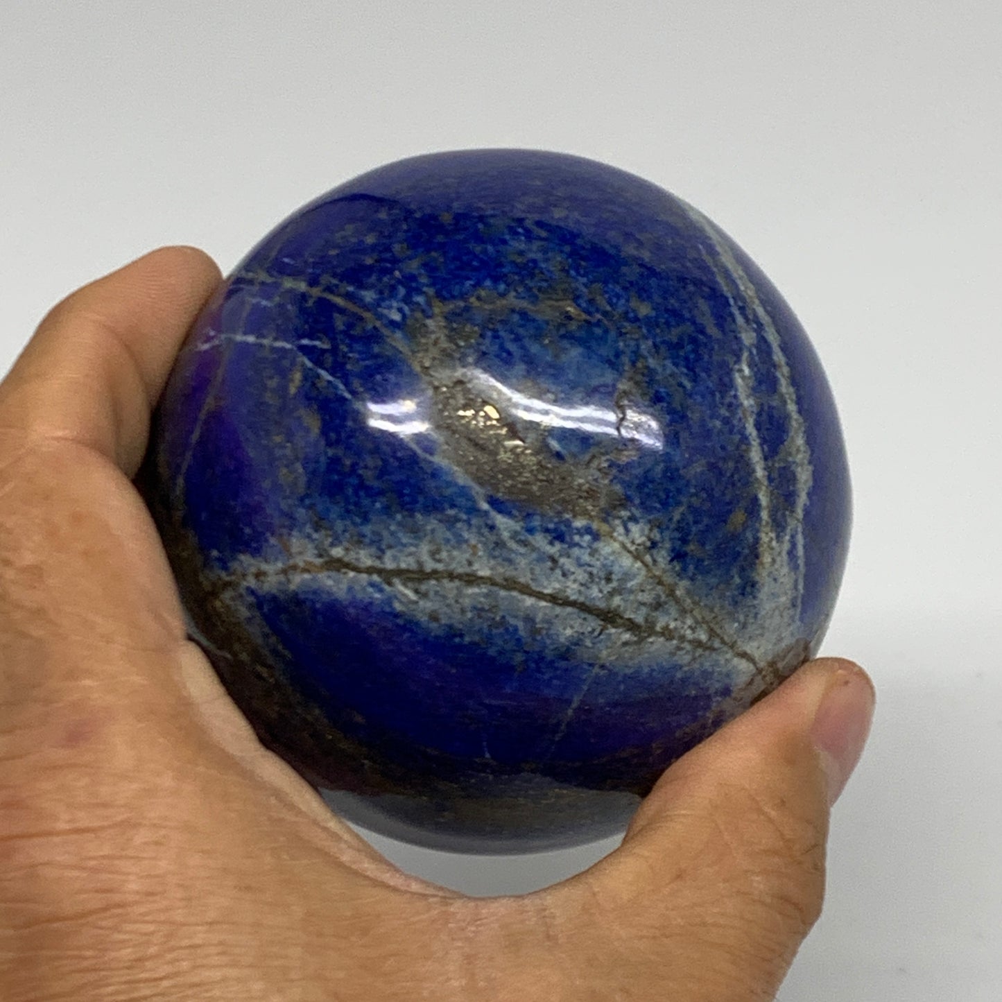 1.43 lbs, 2.9" (75mm), Lapis Lazuli Sphere Ball Gemstone @Afghanistan, B33166