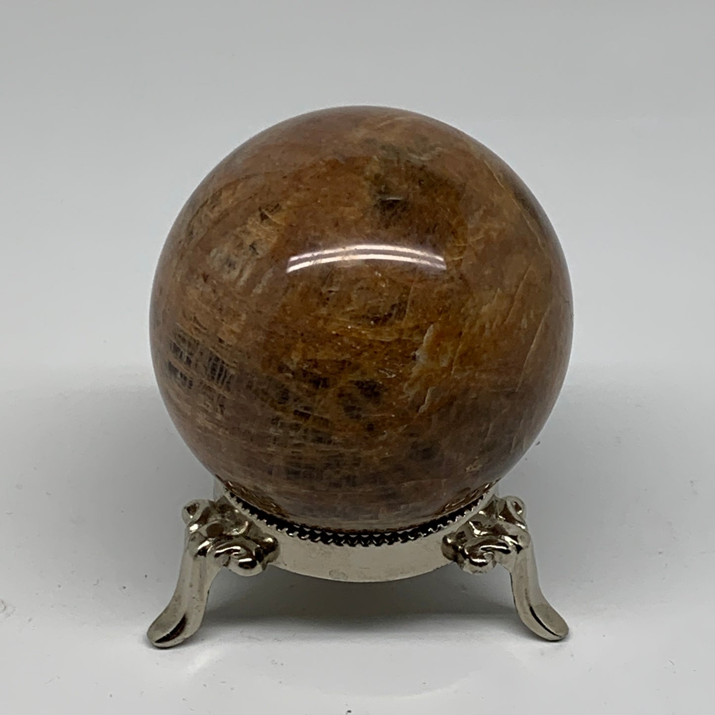 0.77 lbs, 2.5"(64mm), Black Moonstone Sphere Ball Gemstone Polished, B37530