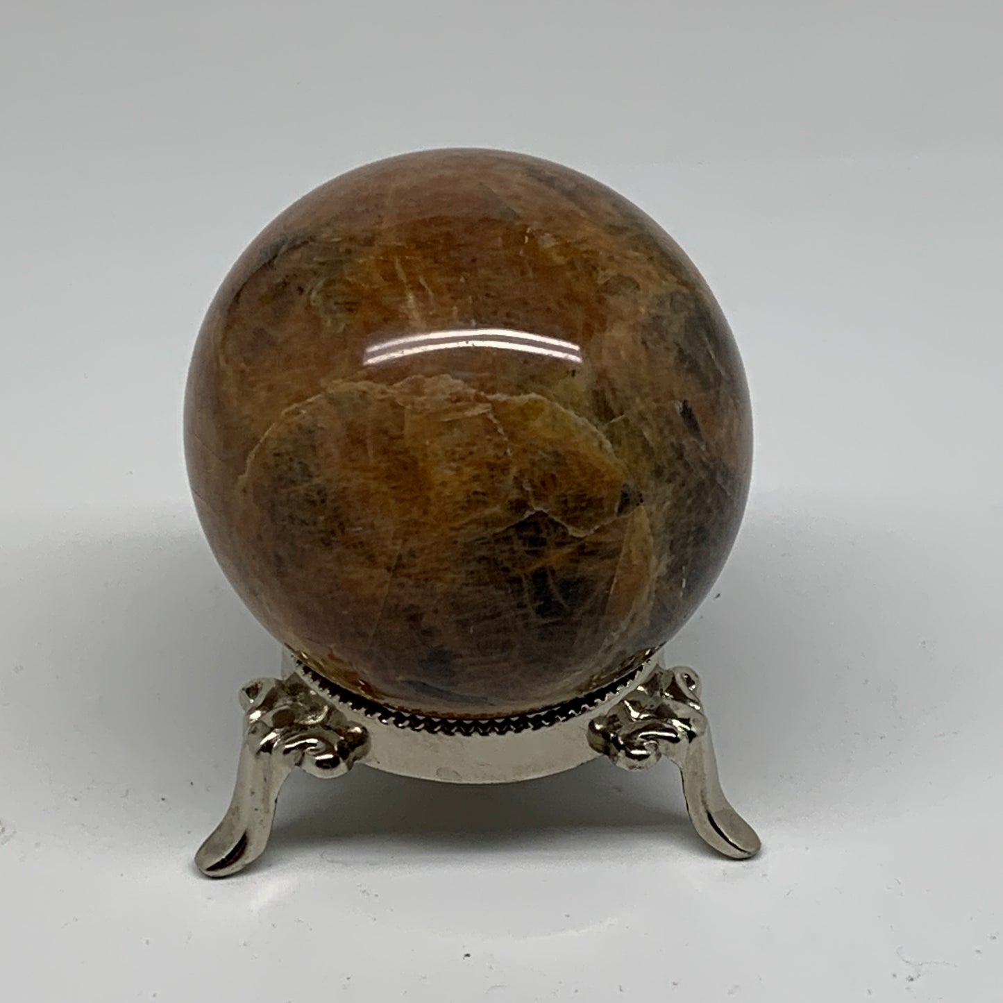 0.77 lbs, 2.5"(64mm), Black Moonstone Sphere Ball Gemstone Polished, B37530