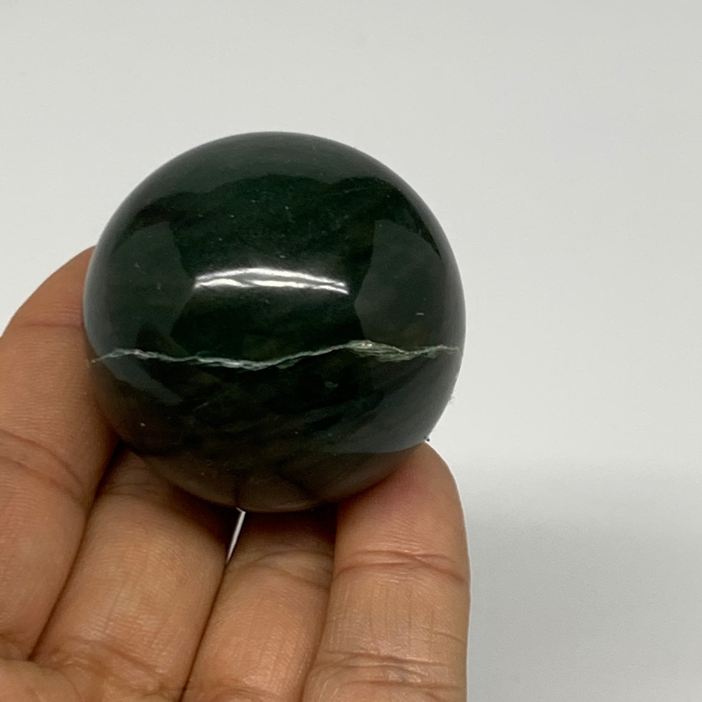 98g, 1.6"(40mm) Green Zade Stone Sphere Gemstone,Healing Crystal, B27168